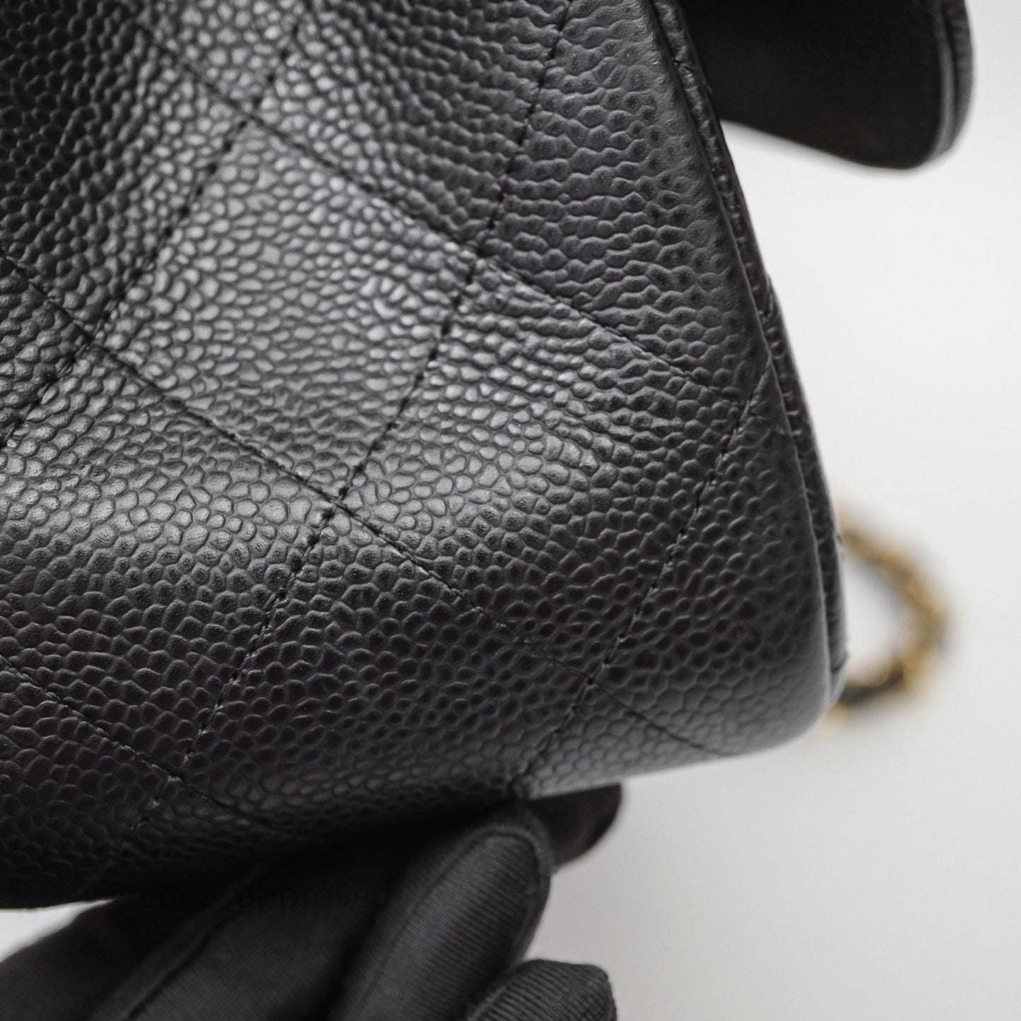 Chanel Jumbo Double Flap Black Caviar Gold Hardware⁣⁣