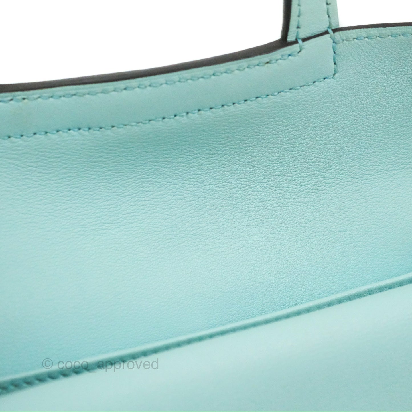 Hermès Halzan 22 Mini Aqua Swift Palladium Hardware