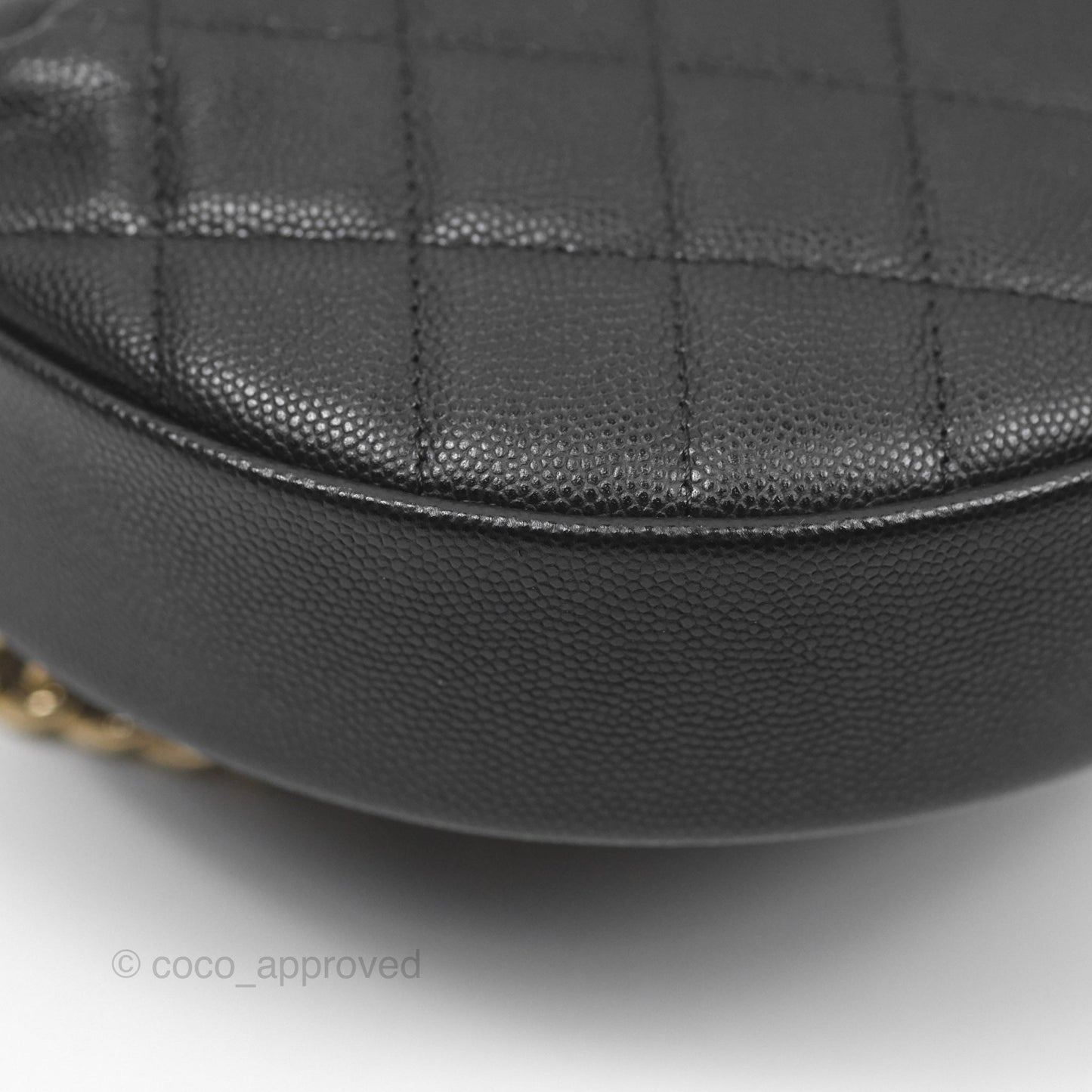 Chanel Bow Hobo Pouch Black Caviar Gold Hardware 24S