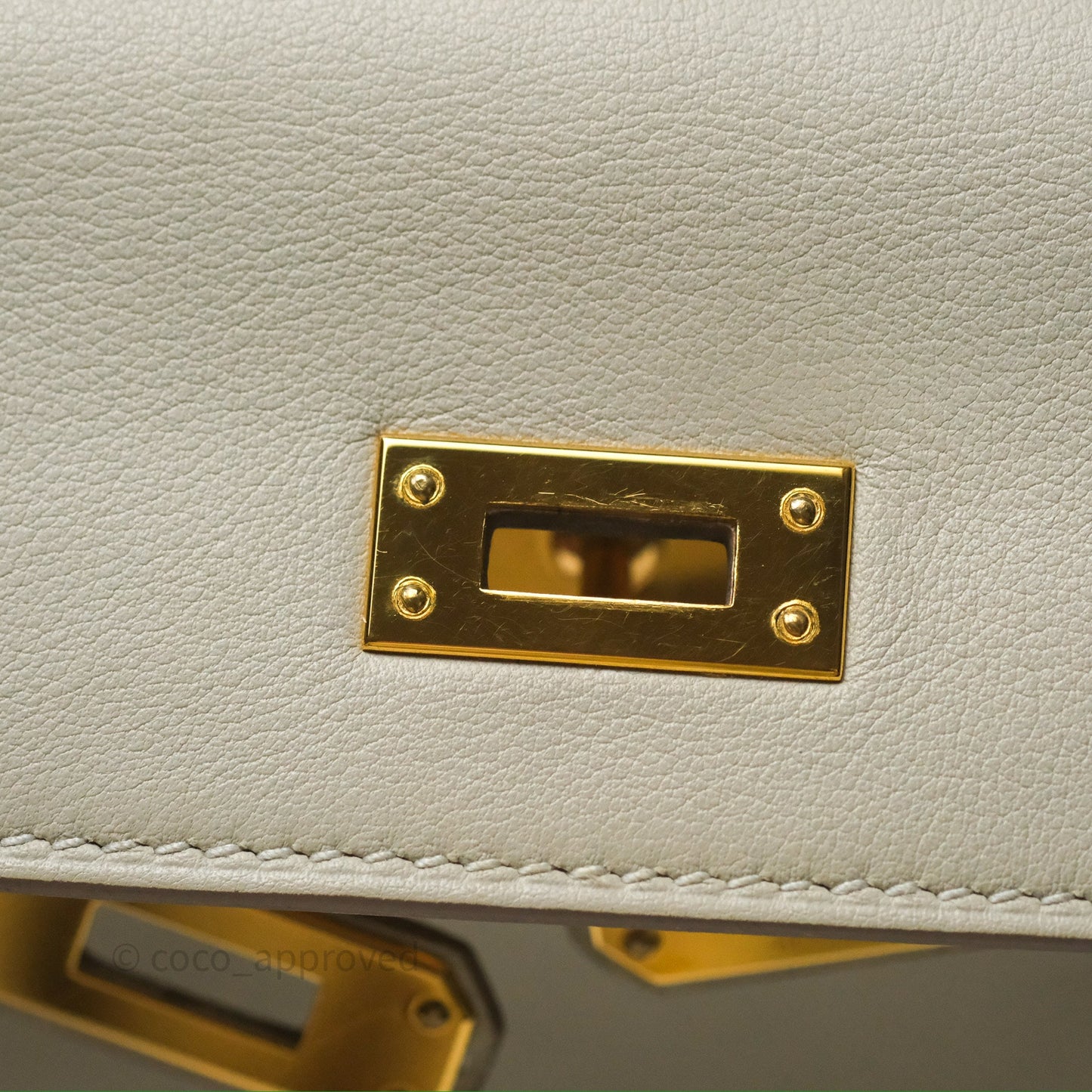 Hermès Retourne Swift Kelly 25 Gris Perle 80 Gold Hardware