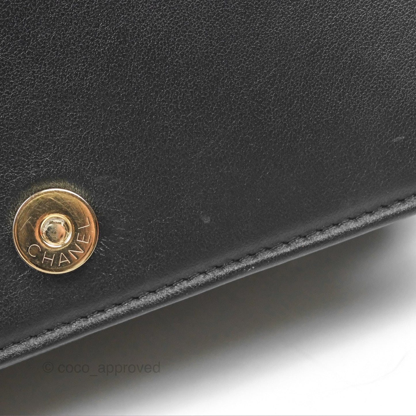 Chanel Mini Boy Quilted Wallet on Chain WOC Black Caviar Gold Hardware
