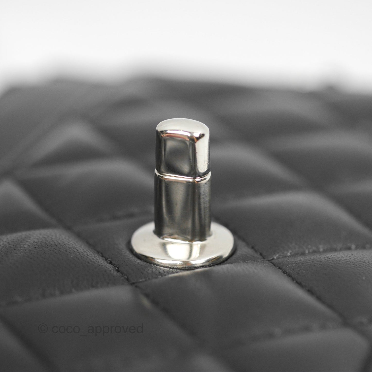 Chanel Gradient CC Wallet On Chain WOC Black Lambskin Silver Hardware 23K