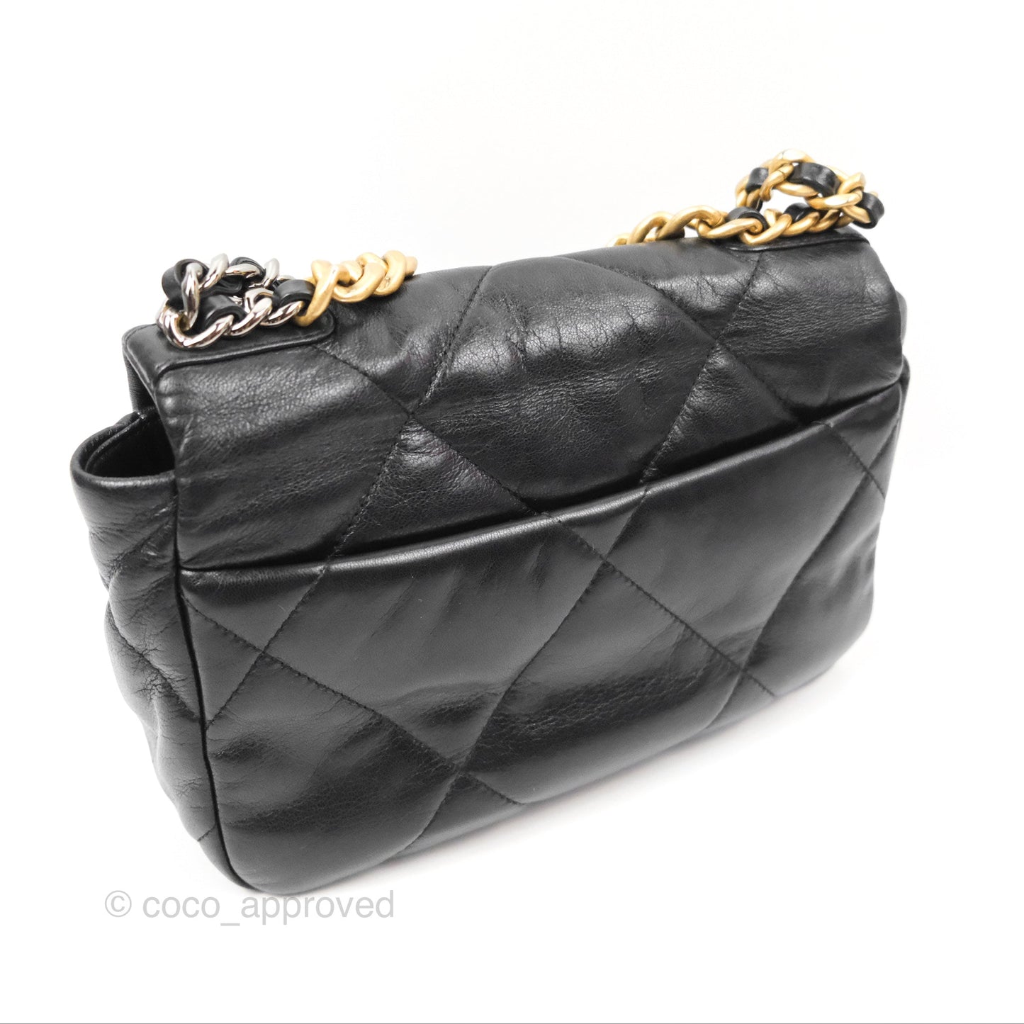 Chanel 19 Small Black Goatskin Mixed Hardware