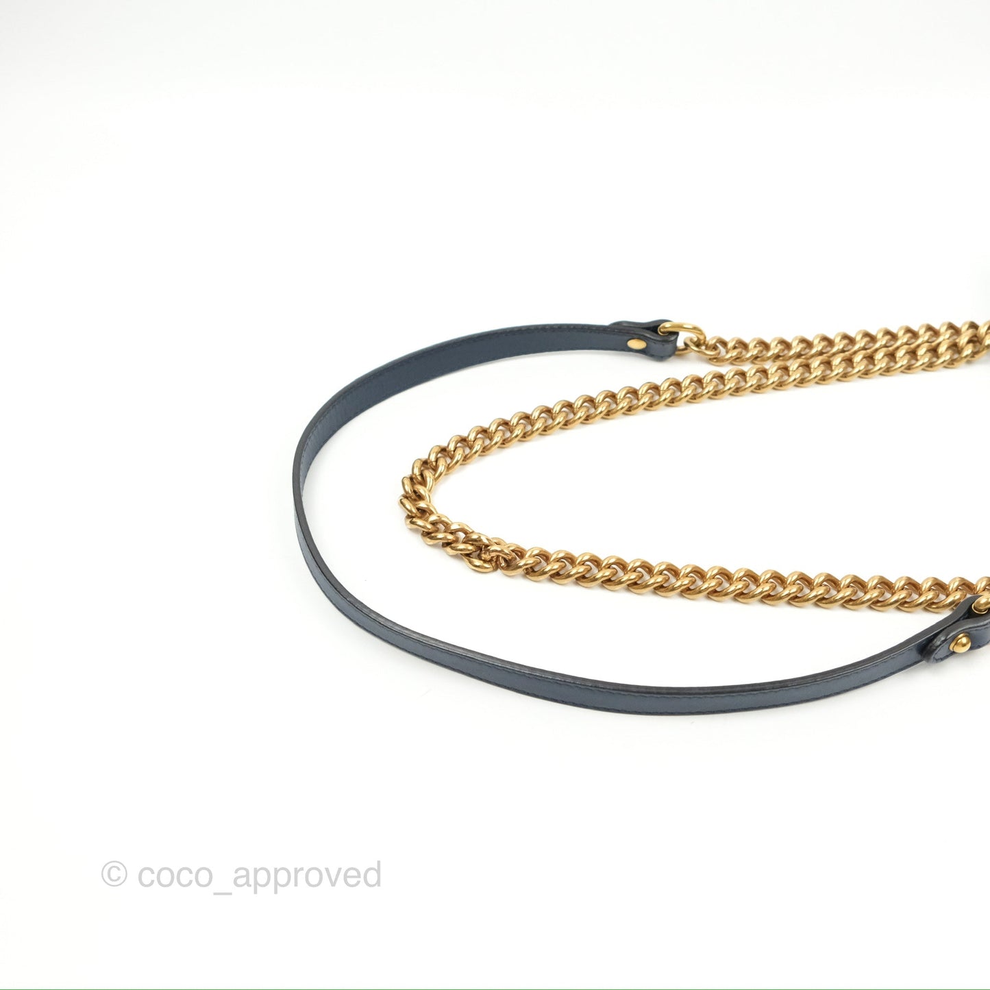 Gucci Mini Marmont Denim Pearl Gold Hardware