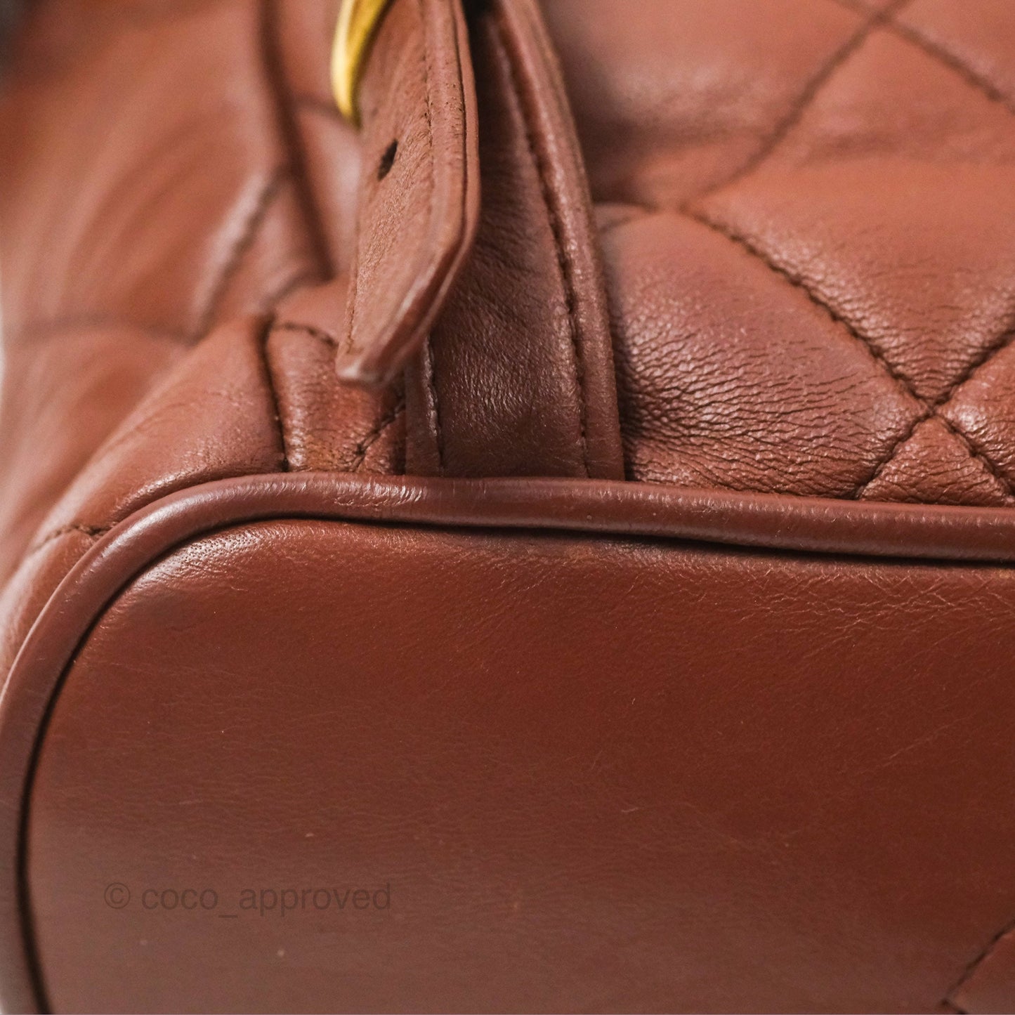 Chanel Vintage CC Duma Backpack Brown Lambskin 24K Gold Hardware