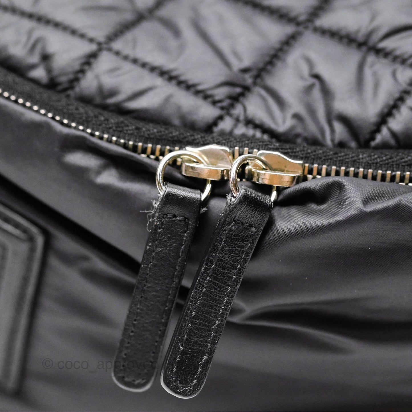 Chanel Coco Cocoon Backpack Black Nylon Silver Hardware