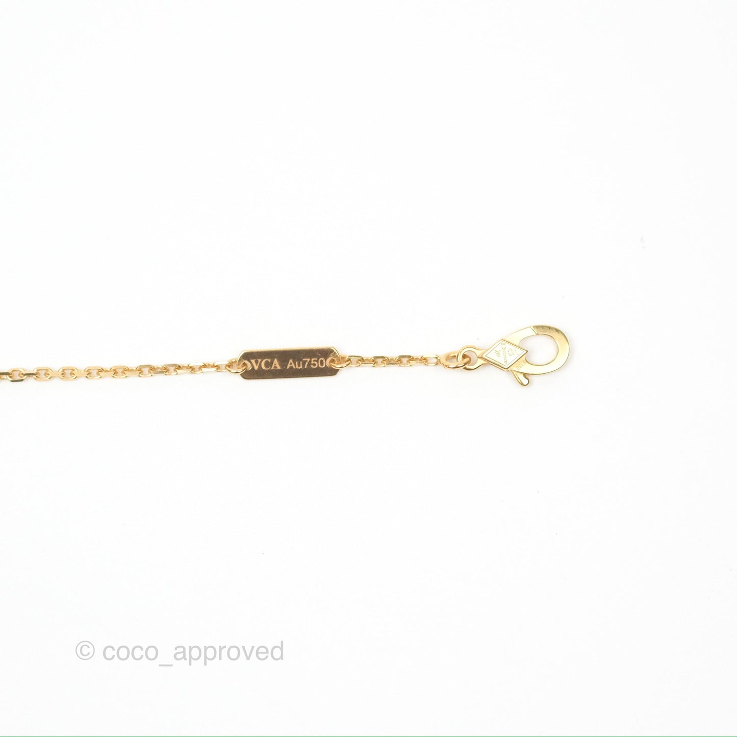 Van Cleef & Arpels Vintage Alhambra Pendant Necklace White Mother-of-pearl Yellow Gold