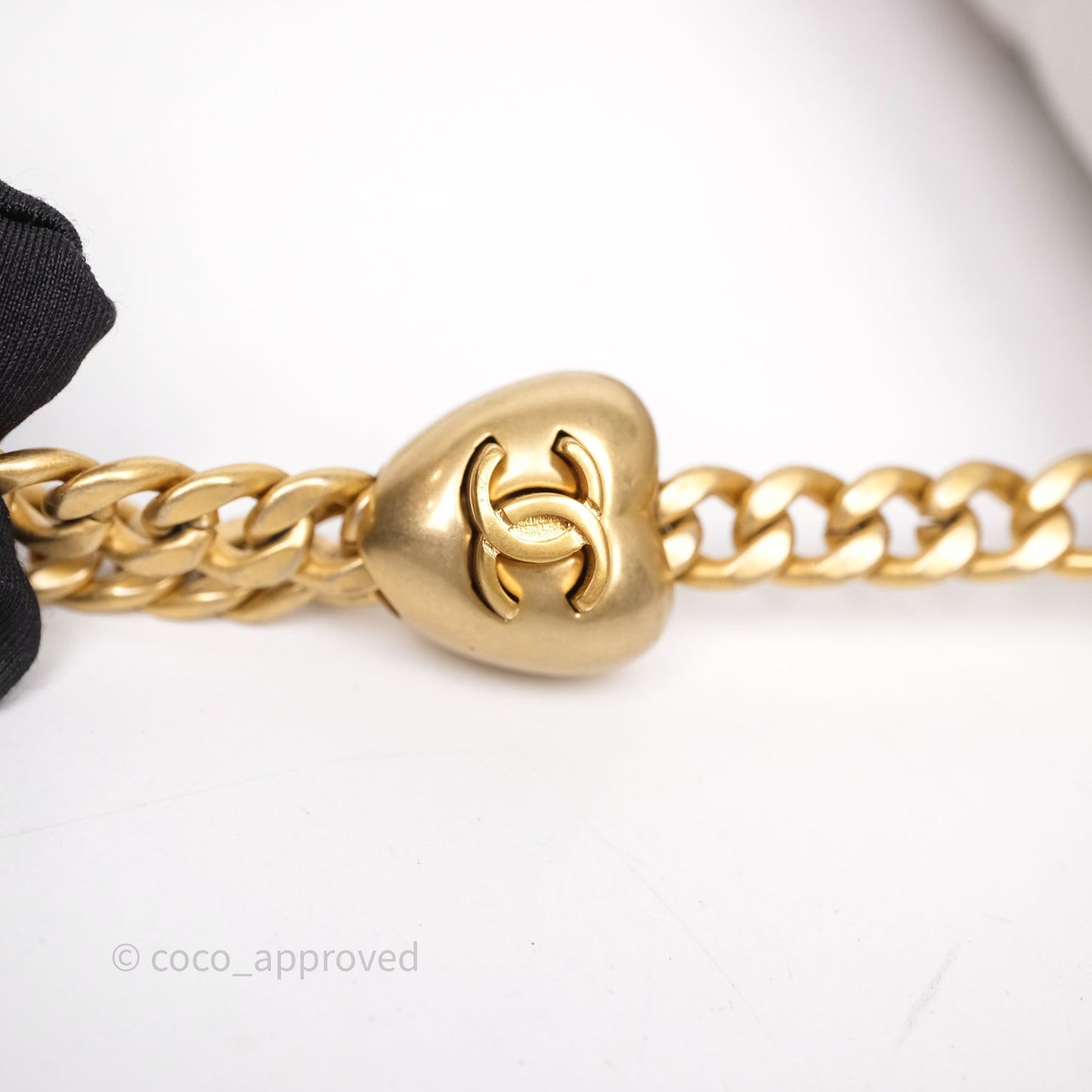 Chanel Heart Crush Mini Flap Bag White Caviar Aged Gold Hardware