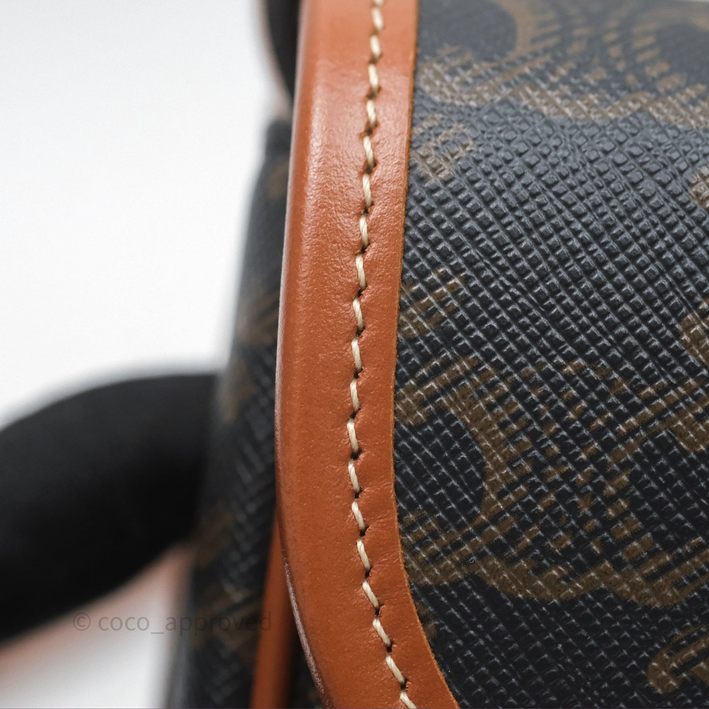 Celine Mini Besace Triomphe Canvas Calfskin Tan