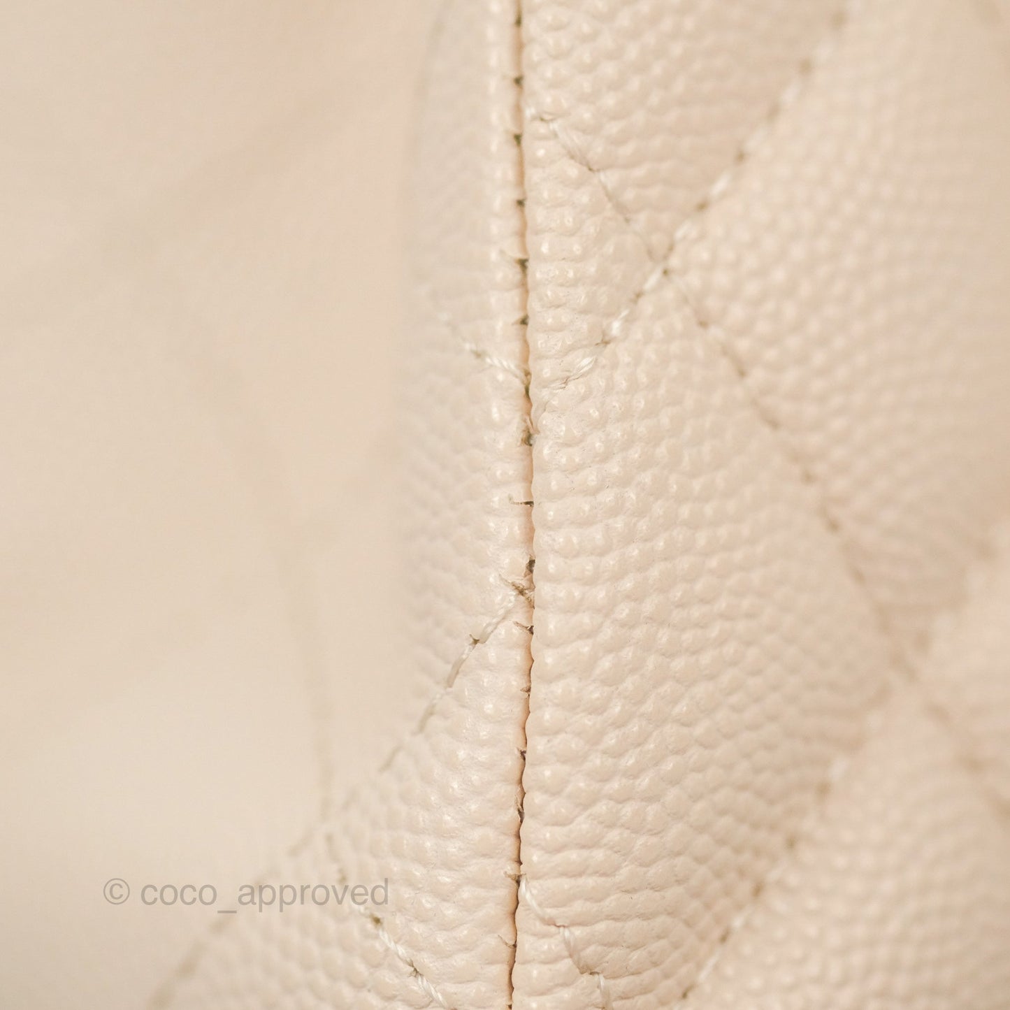 Chanel Small Classic Quilted Flap Light Ivory Beige Caviar Gold Hardware 20C