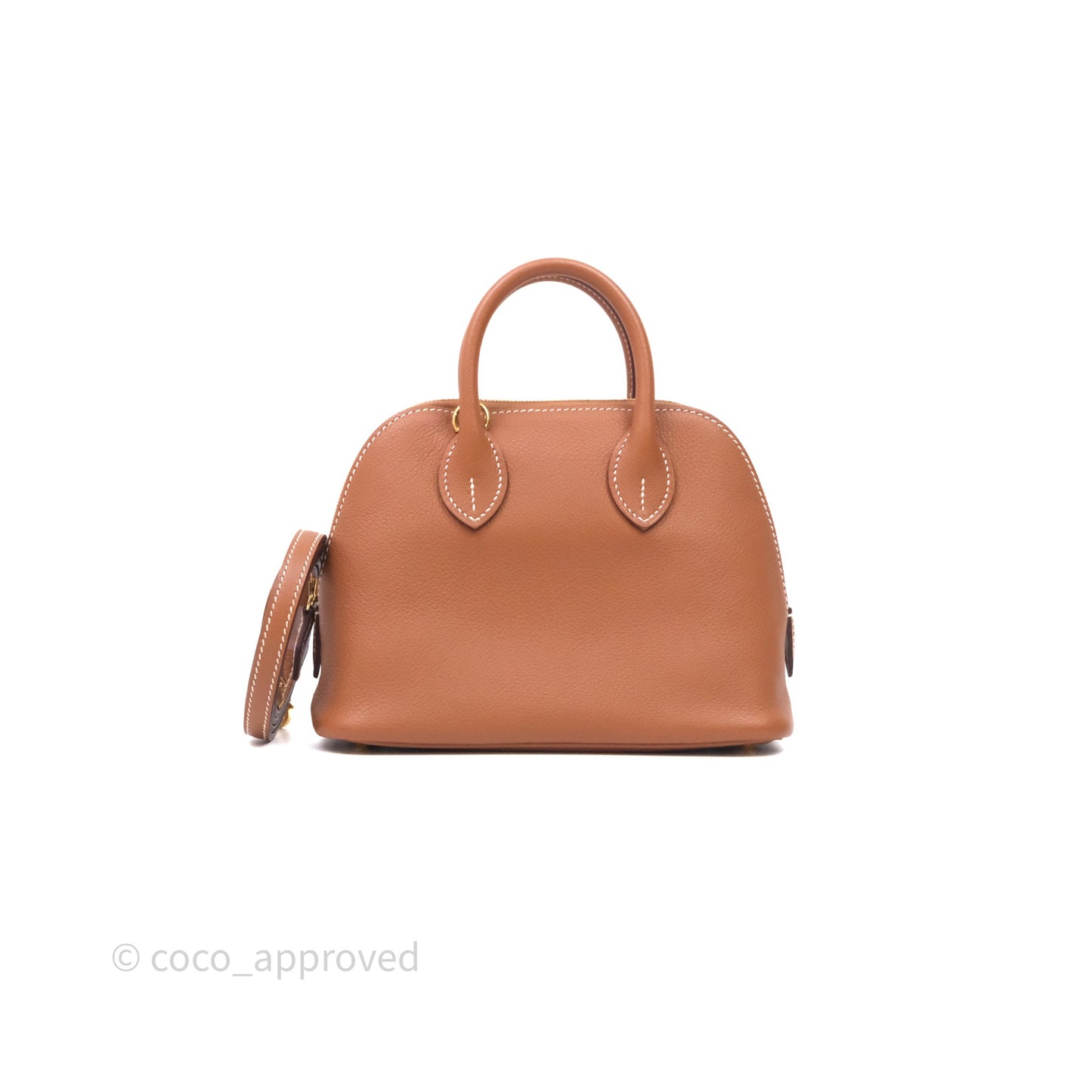 Hermès Bolide Mini 1923 Gold Evercolor Gold Hardware