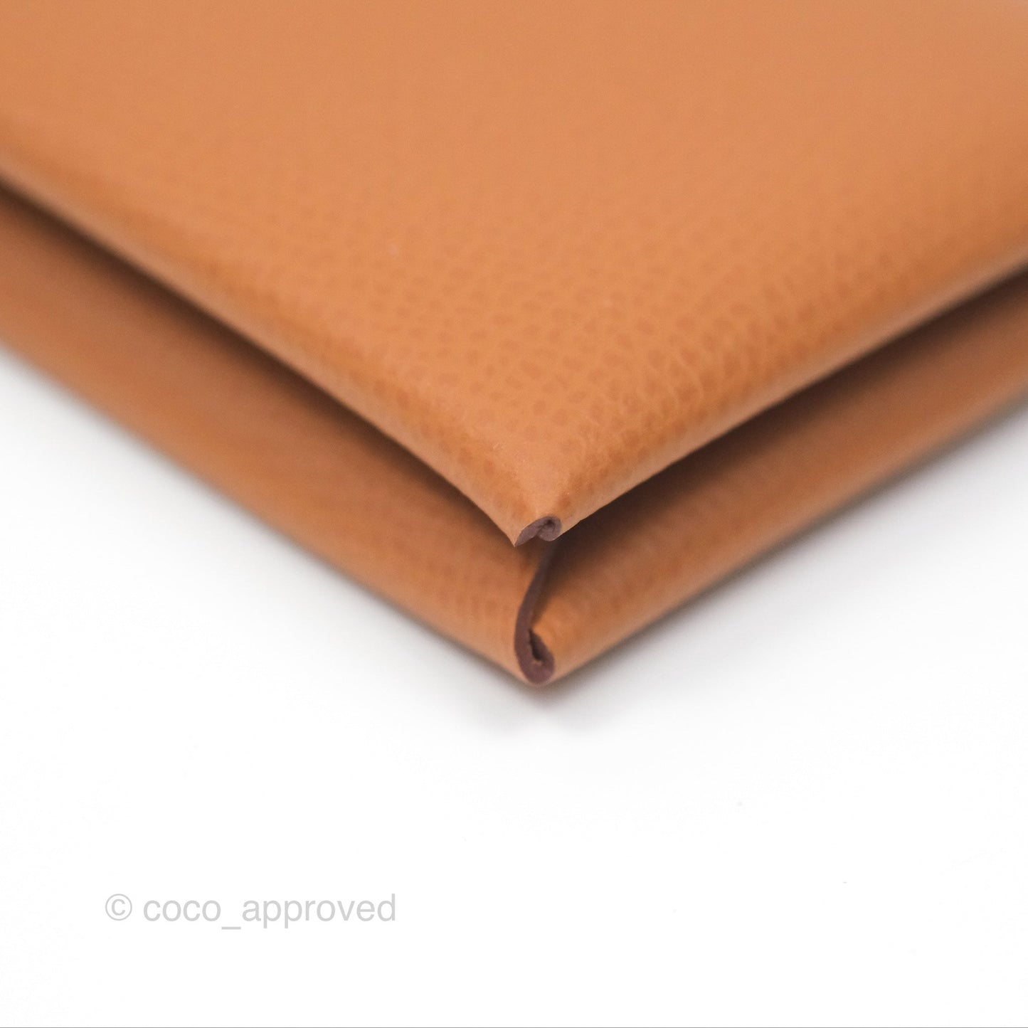Hermès Calvi Card Holder Gold Epsom