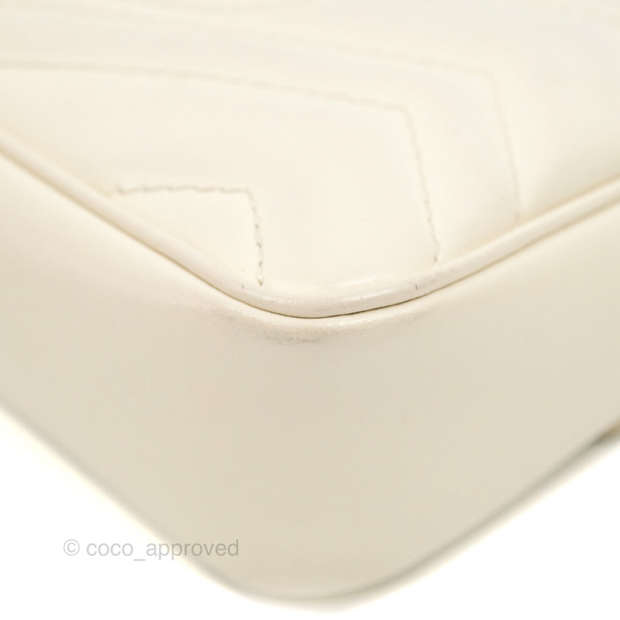 Gucci GG Marmont Matelassé Leather Super Mini Bag Ivory