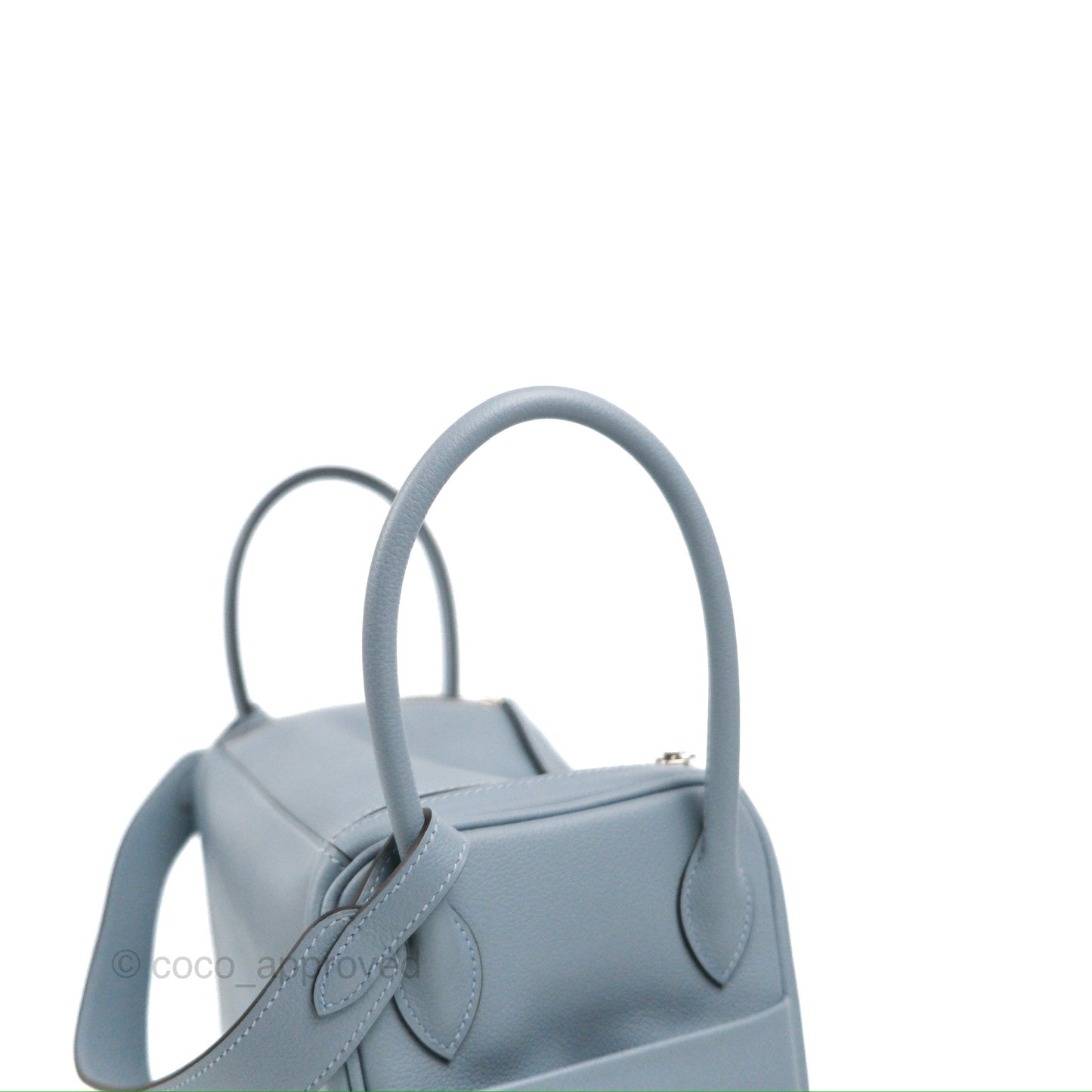 Hermès Lindy 26 Bleu Lin Evercolor Palladium Hardware