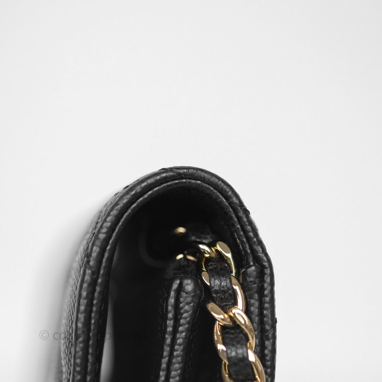 Chanel Wallet On Chain WOC Black Caviar Gold Hardware 23C