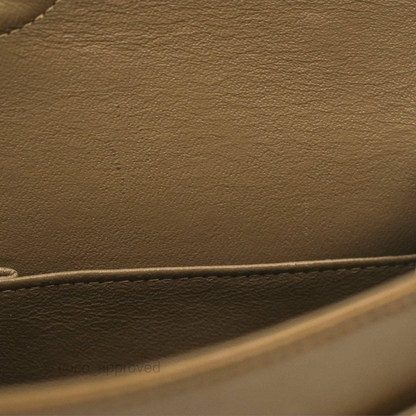 Chanel Classic M/L Medium Flap Quilted Brown Patent Silver Hardware