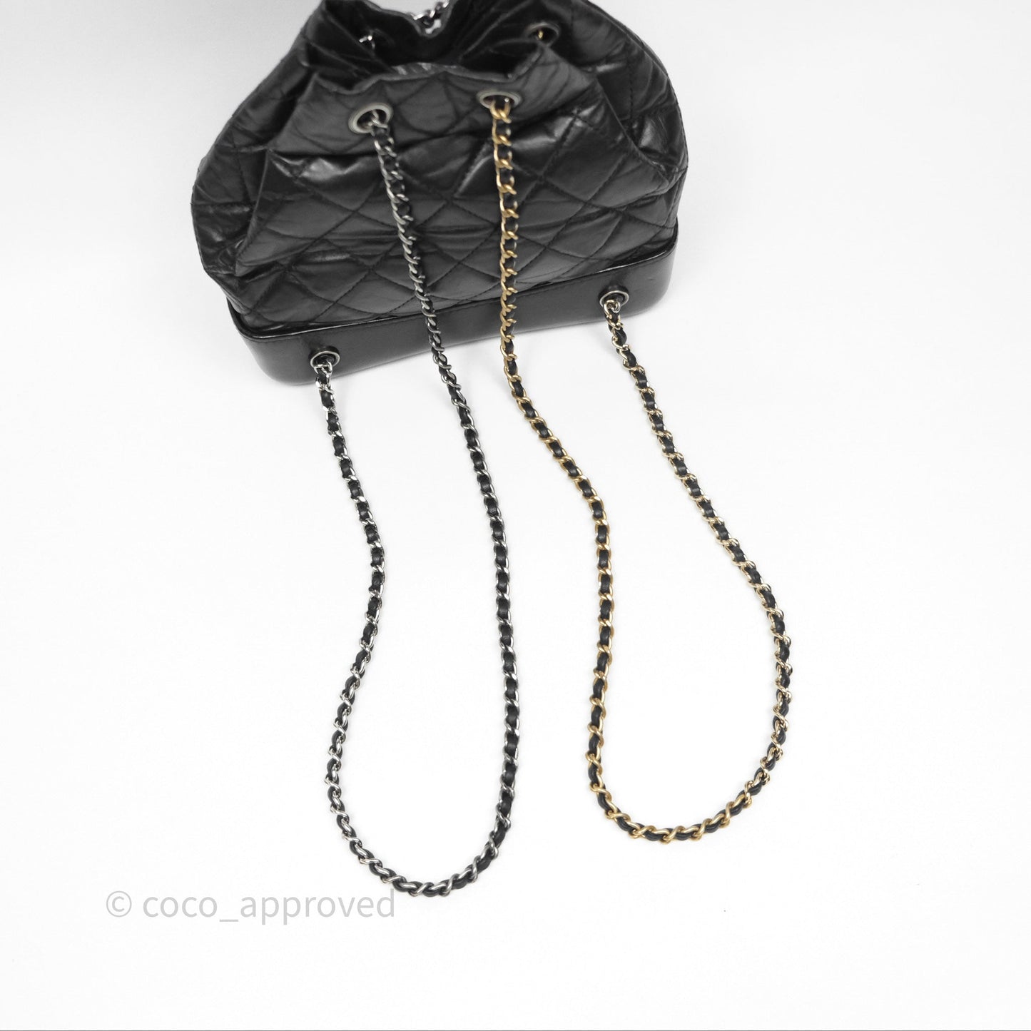 Chanel Small Gabrielle Backpack Black Aged Calfskin