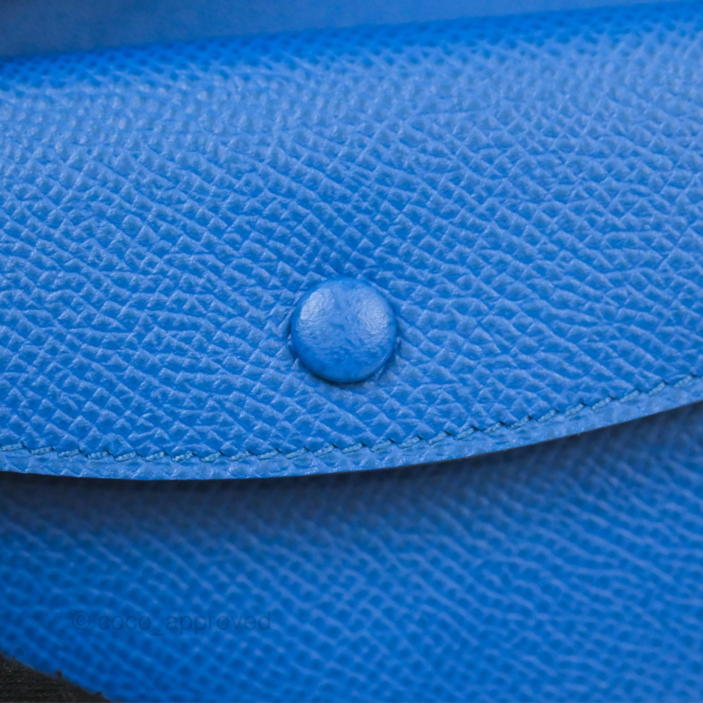 Hermes Bearn Mini Wallet Epsom Bleu De Fance Gold Hardware