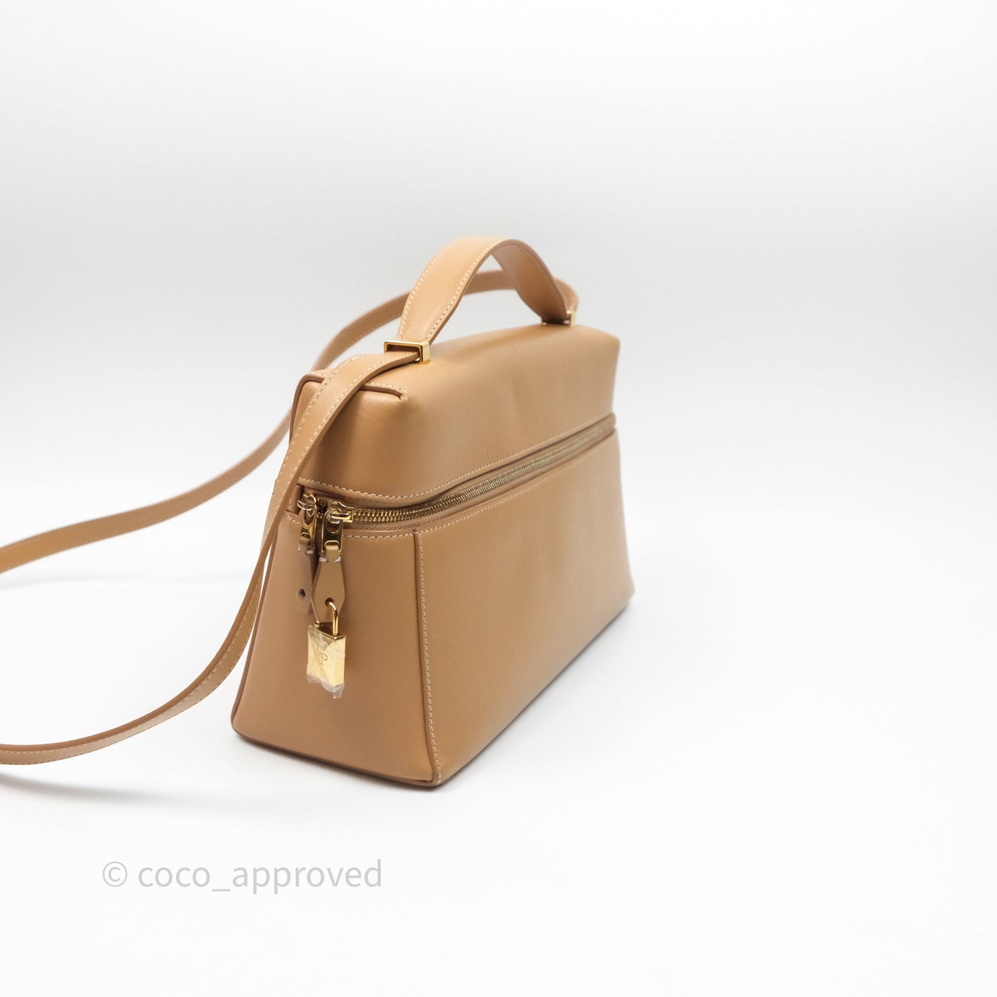 Loro Piana Extra Bag L27 Light Bamboo Calfskin Gold Hardware