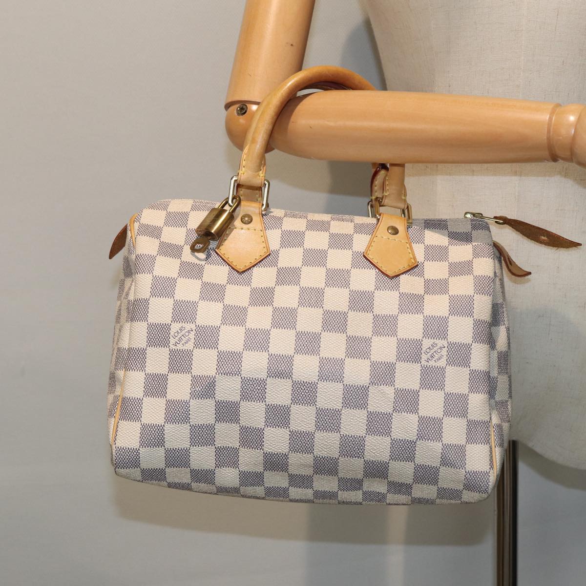LOUIS VUITTON Damier Azur Speedy 25 Hand Bag N41534 LV 80701