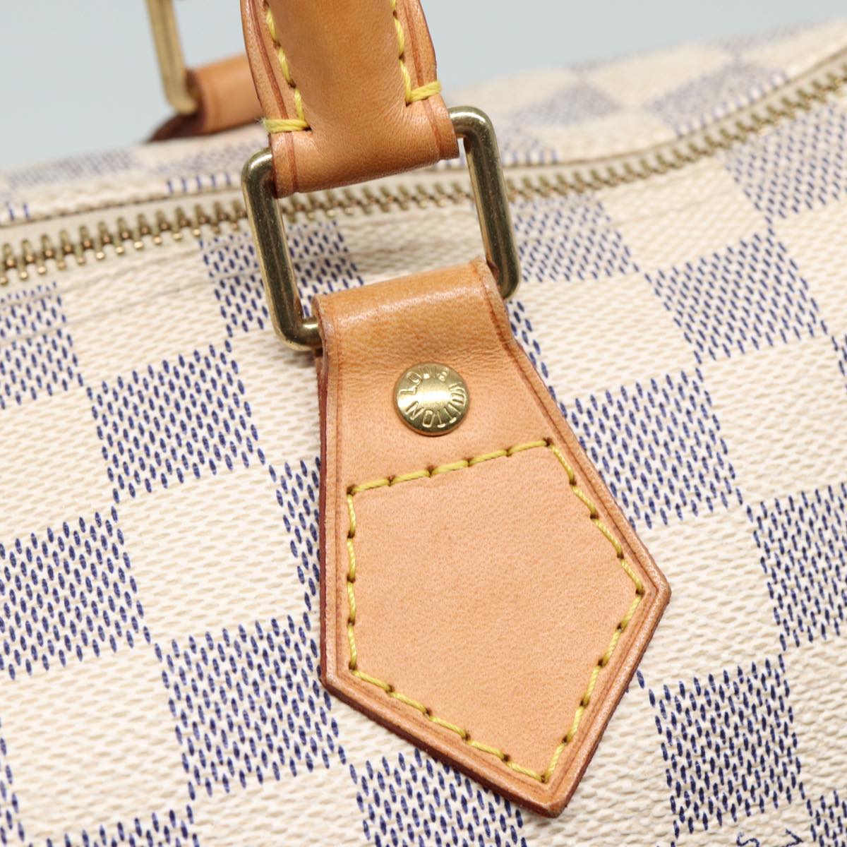 LOUIS VUITTON Damier Azur Speedy 30 Hand Bag N41533 LV 80702
