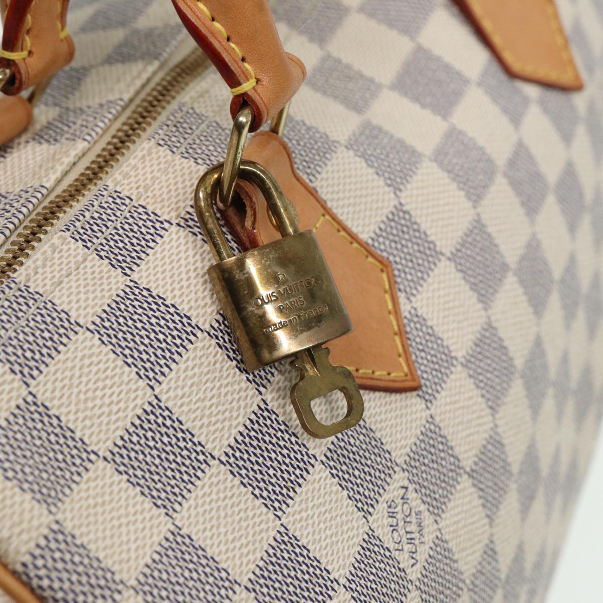 LOUIS VUITTON Damier Azur Speedy 30 Hand Bag N41533 LV 80702