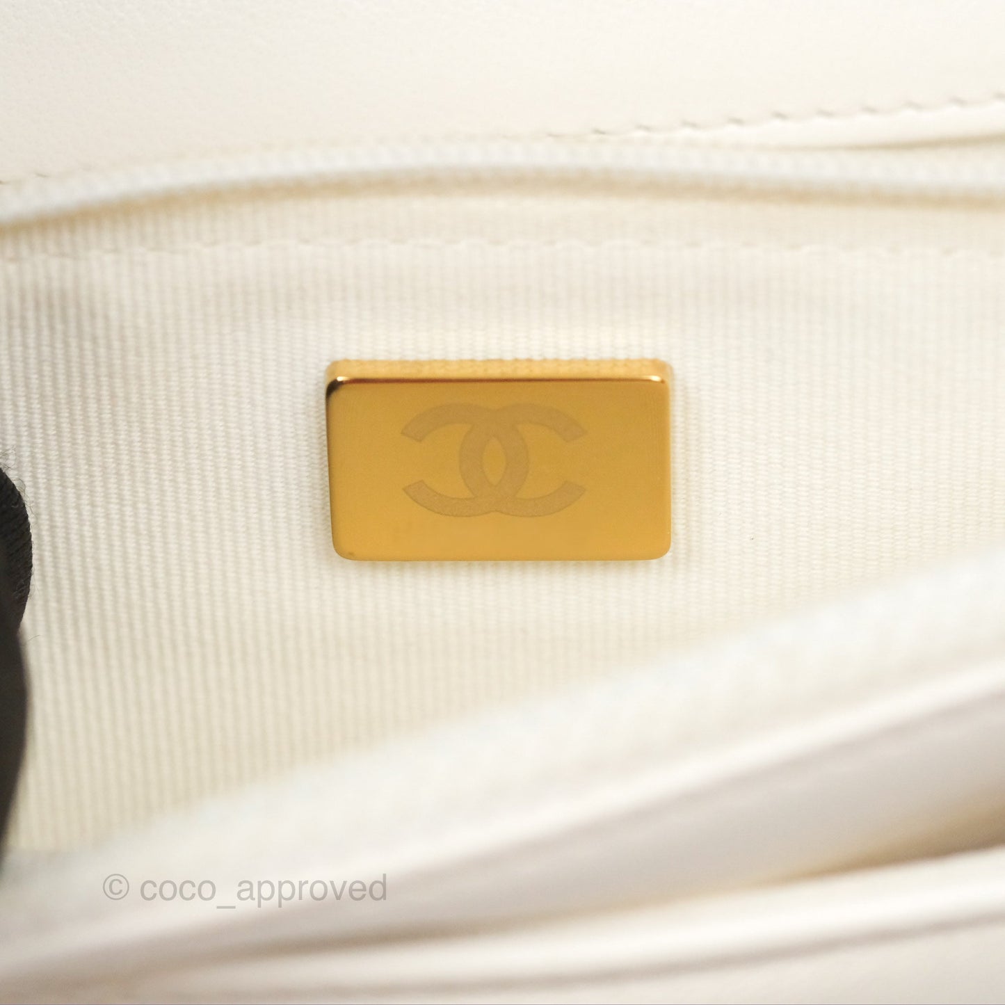 Chanel 19 Wallet on Chain WOC White Mixed Hardware