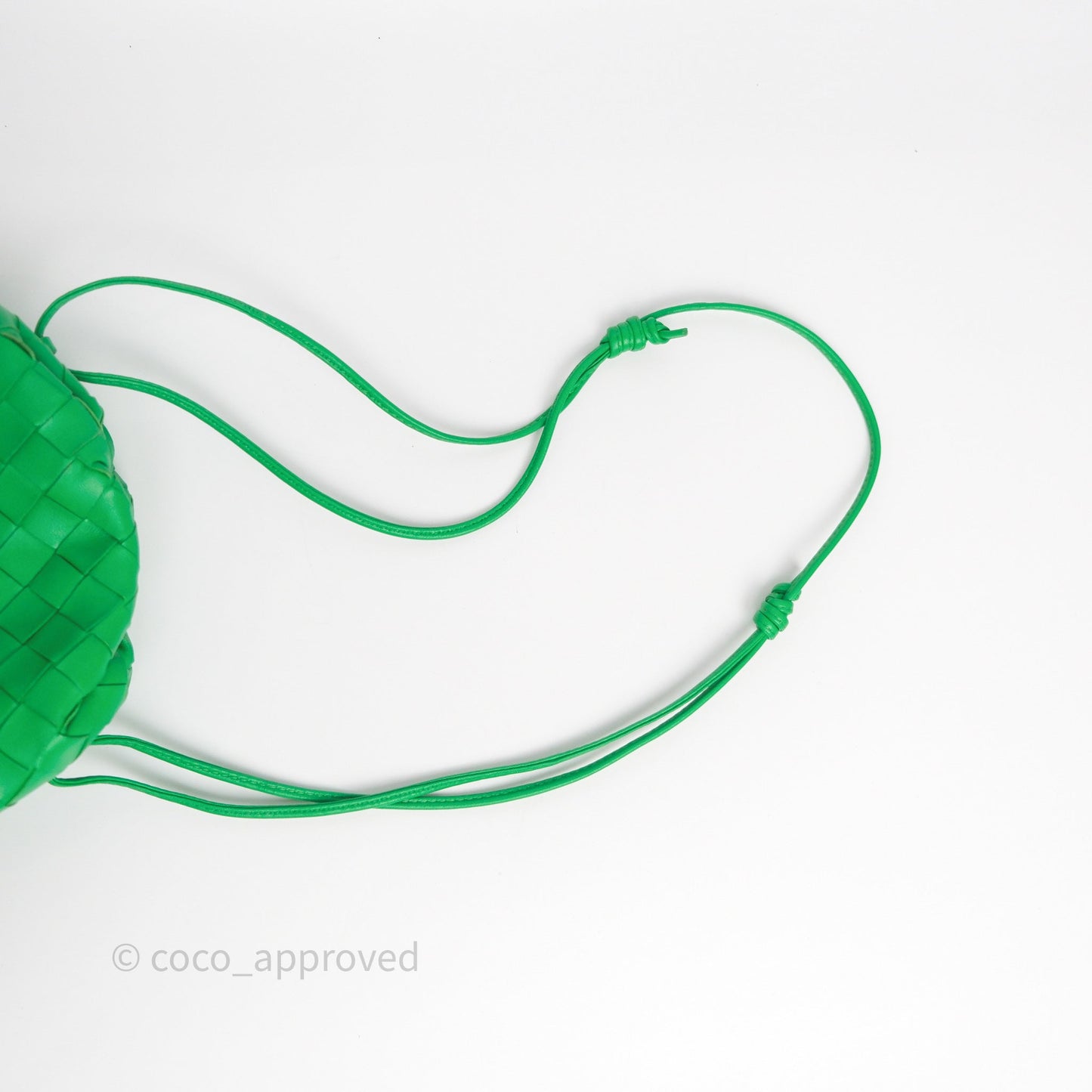Bottega Veneta Mini Pouch Green Intrecciato Lambskin