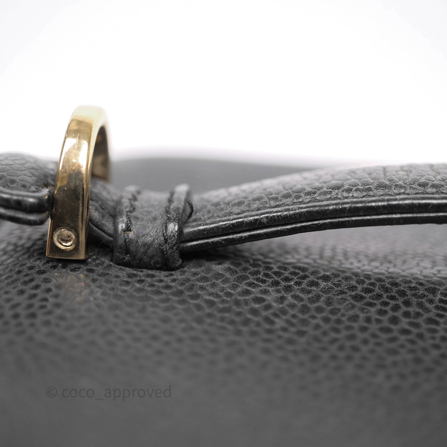 Chanel Vintage Vanity Case Black Caviar Gold Hardware