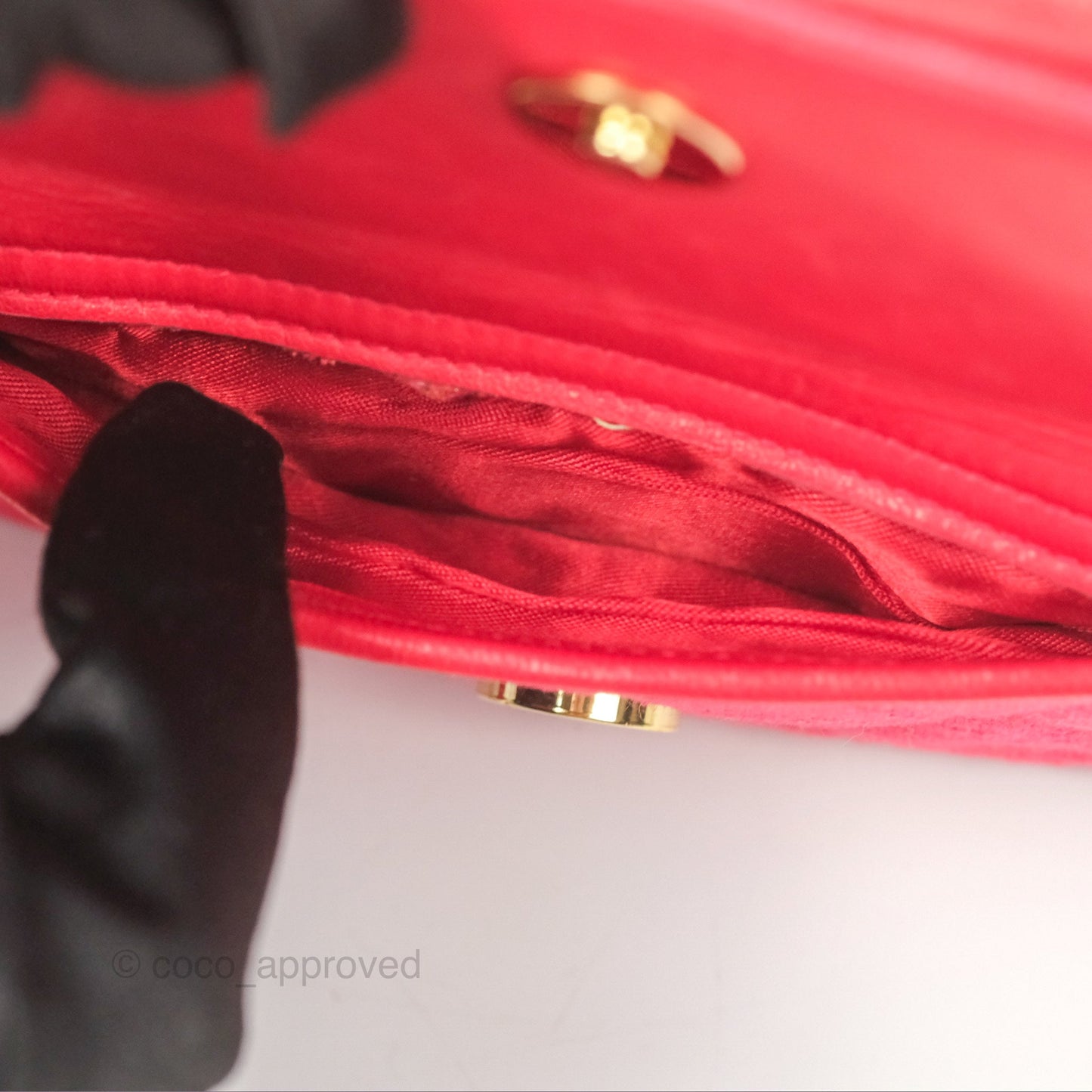 Chanel Vintage Small Tassel Camera Bag Dark Pink Canvas Gold Hardware