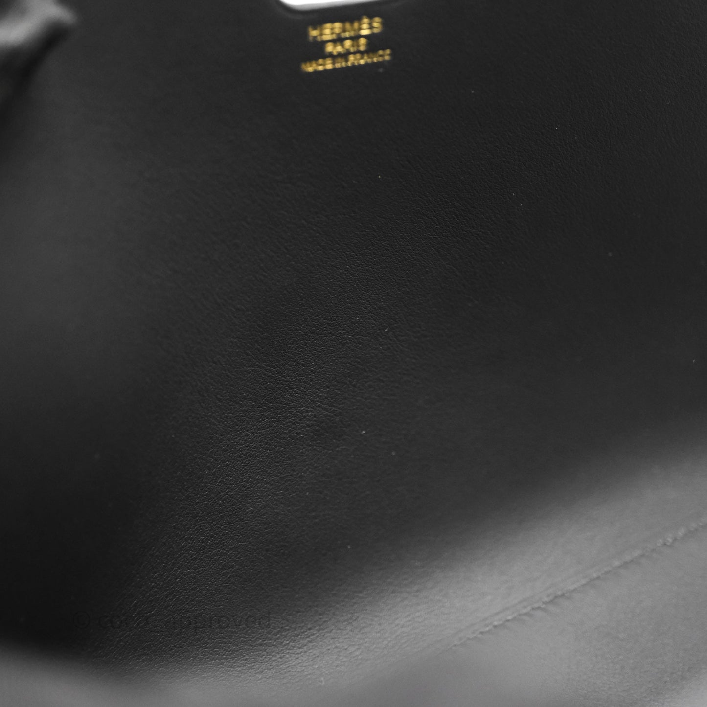 Hermès Tablier Sellier Noir 89/Ecru Swift Calfskin/H canvas Bag Gold Hardware