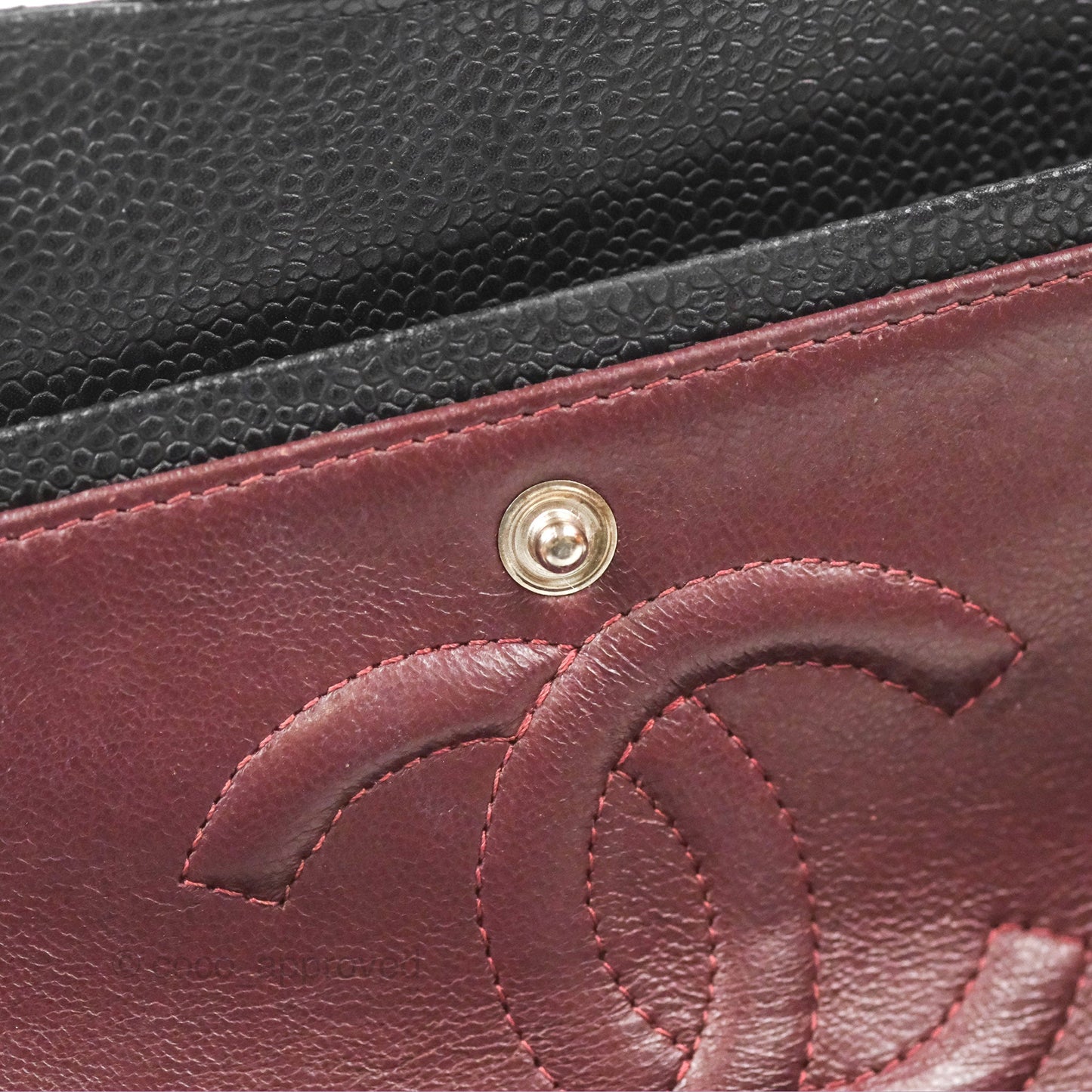 Chanel Classic M/L Medium Flap Quilted Black Caviar Silver Hardware