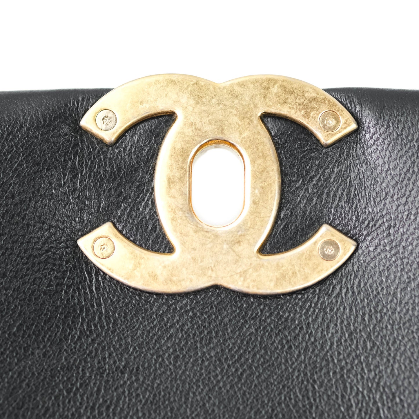 Chanel 19 Small Black Goatskin Mixed Hardware Goatskin
