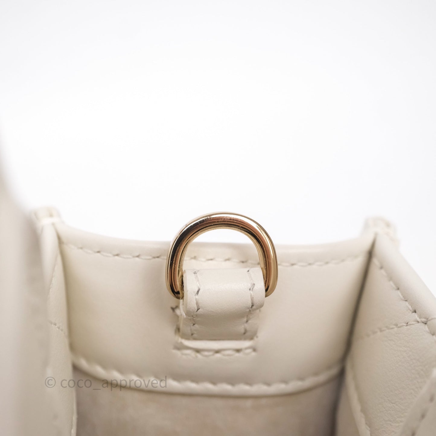 Christian Dior Mini Dior Book Tote Latte Macrocannage Calfskin Gold Hardware