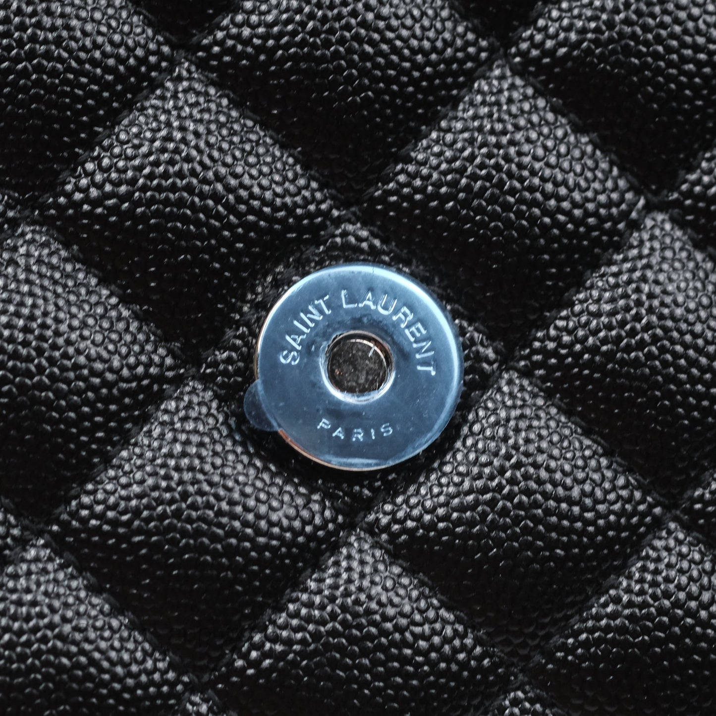 Saint Laurent Medium Envelope Black Caviar Silver Hardware