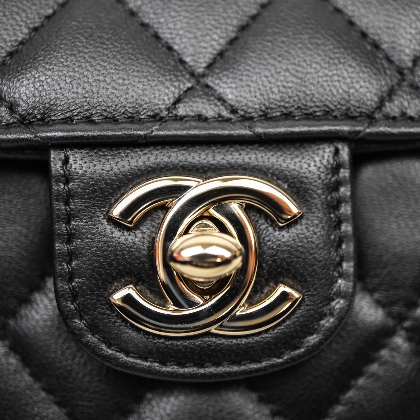 Chanel Small Heart Bag Black Lambskin Gold Hardware
