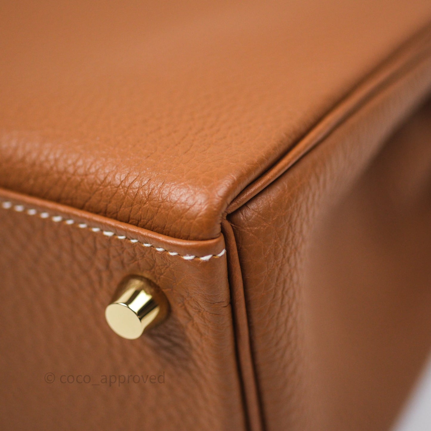 Hermès Retourne Kelly 25 Gold 37 Togo Gold Hardware
