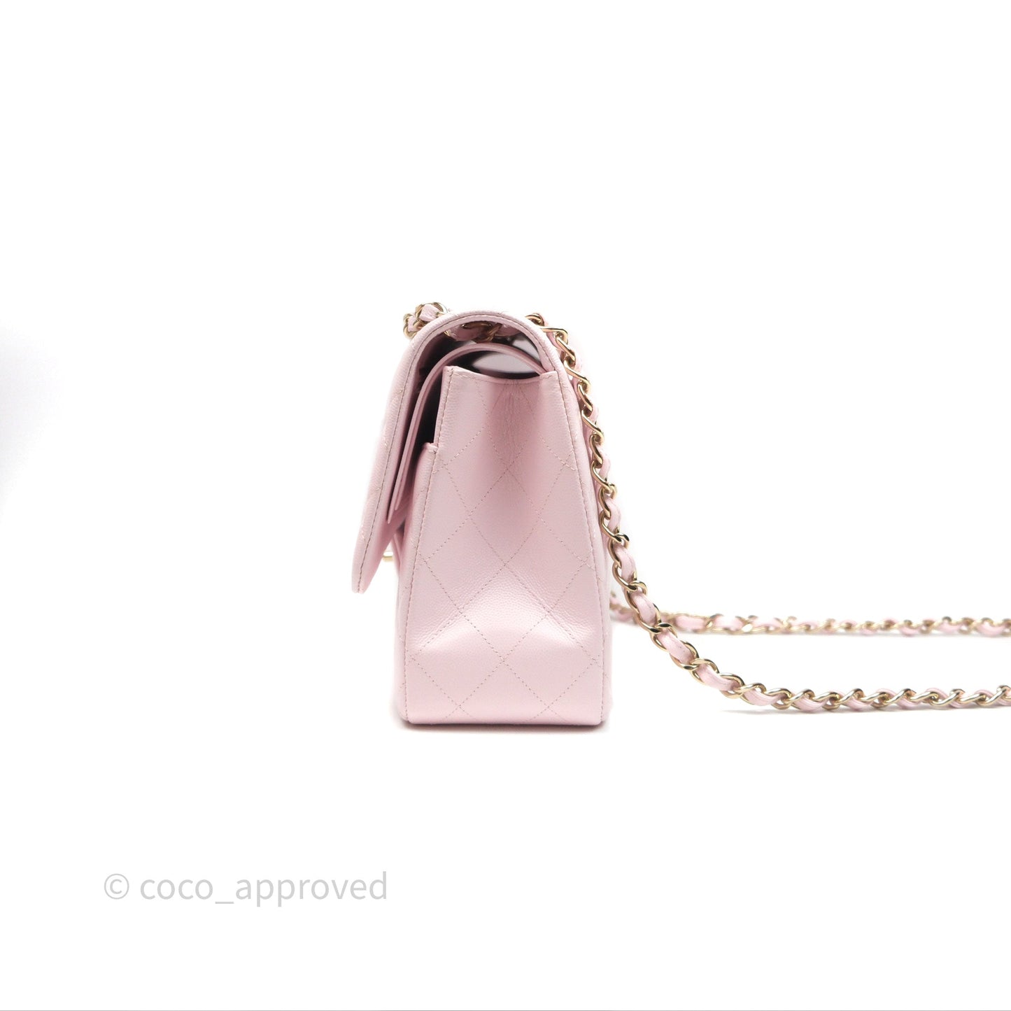 Chanel Jumbo Classic Double Flap Pink Caviar Gold Hardware⁣⁣