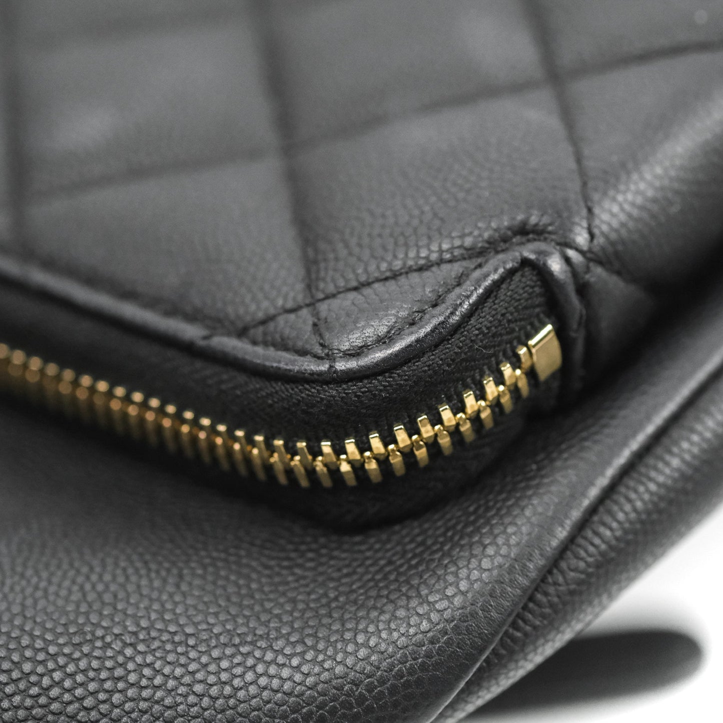 Chanel Quilted Business Affinity Backpack Black Caviar Gold Hardware