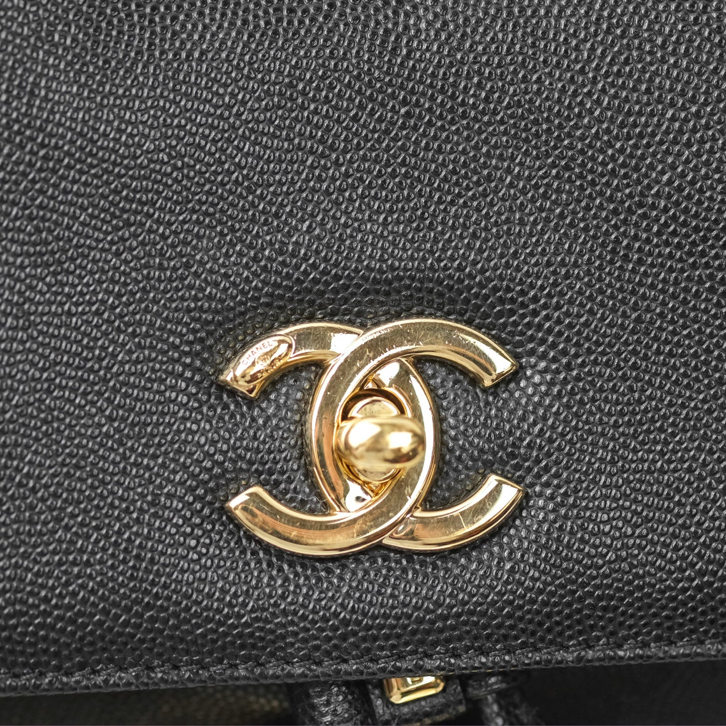 Chanel Quilted Business Affinity Backpack Black Caviar Gold Hardware