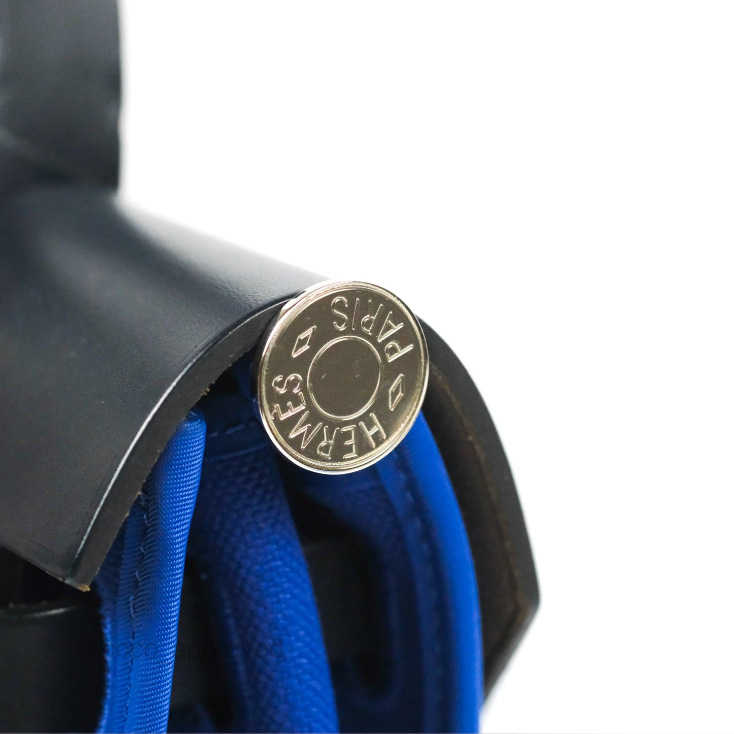 Hermès Herbag Zip 31 Bleu Électrique & Bleu Indigo Canvas Palladium Hardware