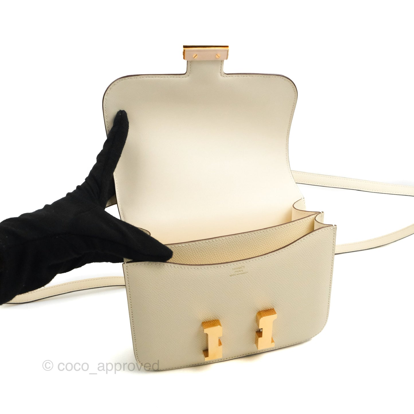 Hermès Constance Mini 18cm Nata Epsom Rose Gold Hardware