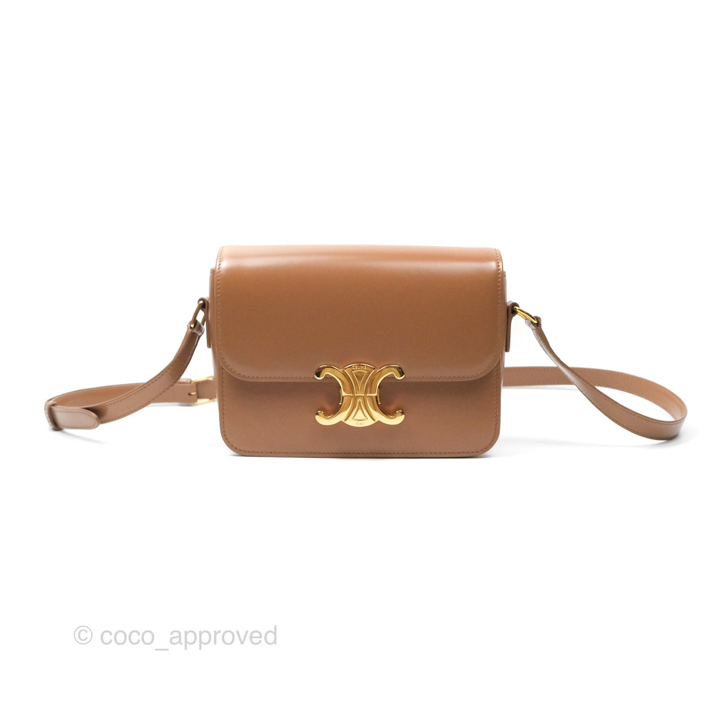 Celine Teen Triomphe Bag Shiny Calfskin Bronze