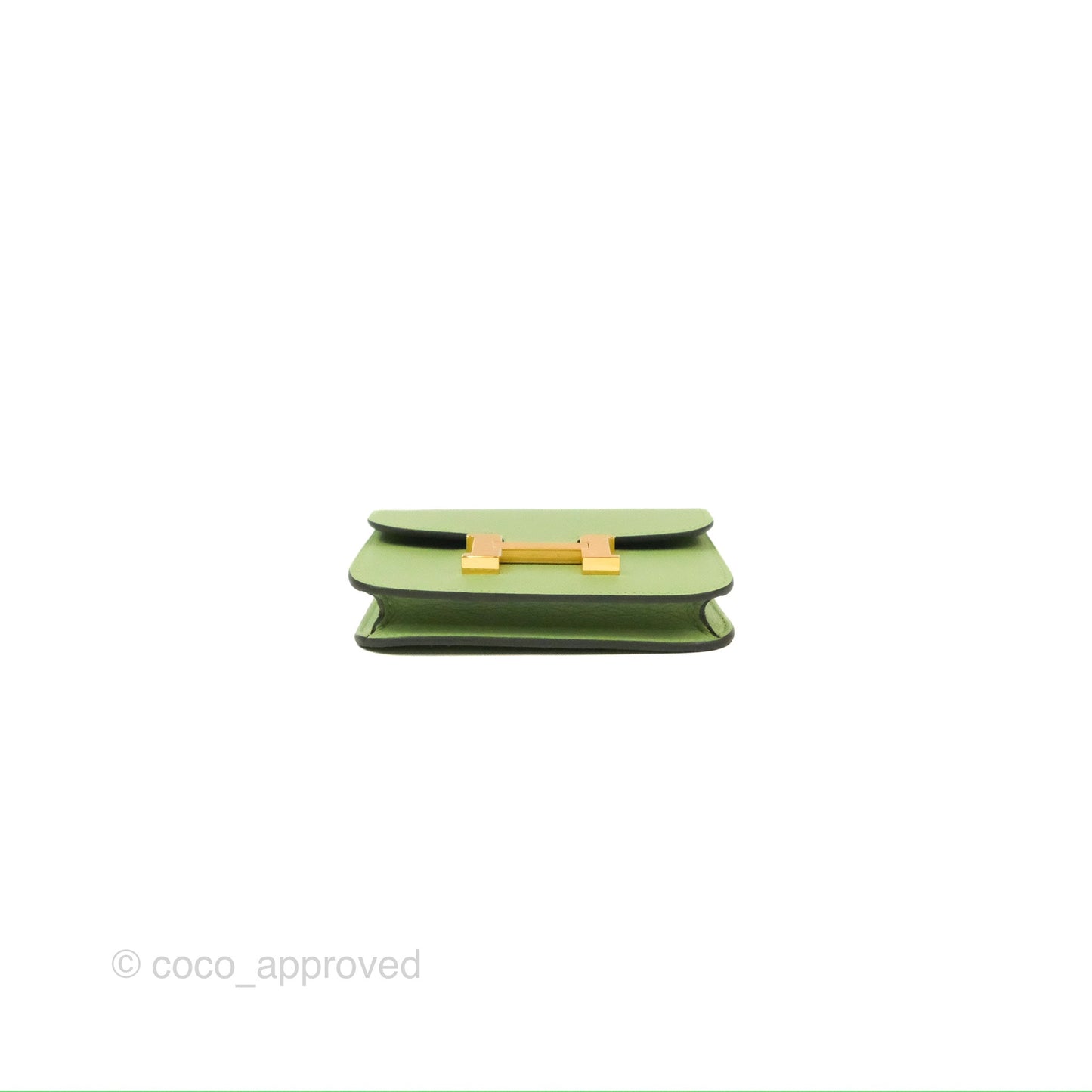 Hermès Constance Slim Wallet Vert Criquet Evercolour Gold Hardware