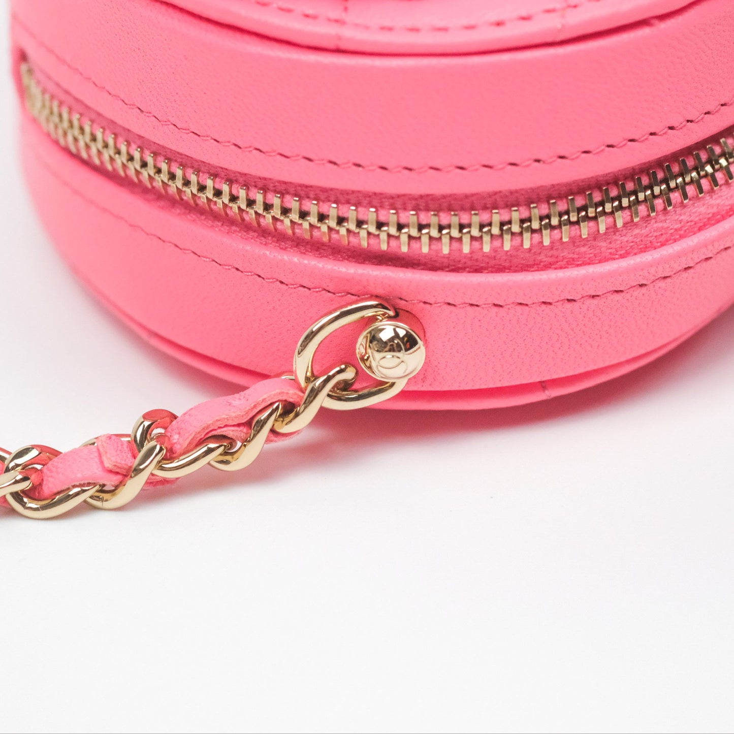 Chanel Small Heart Bag Pink Lambskin Gold Hardware 22S