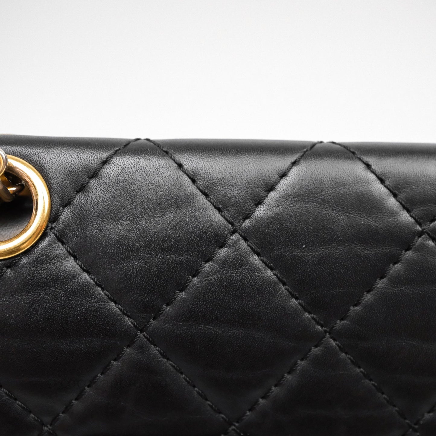 Chanel Reissue Quilted Aged Calfskin Black Gold Hardware 226