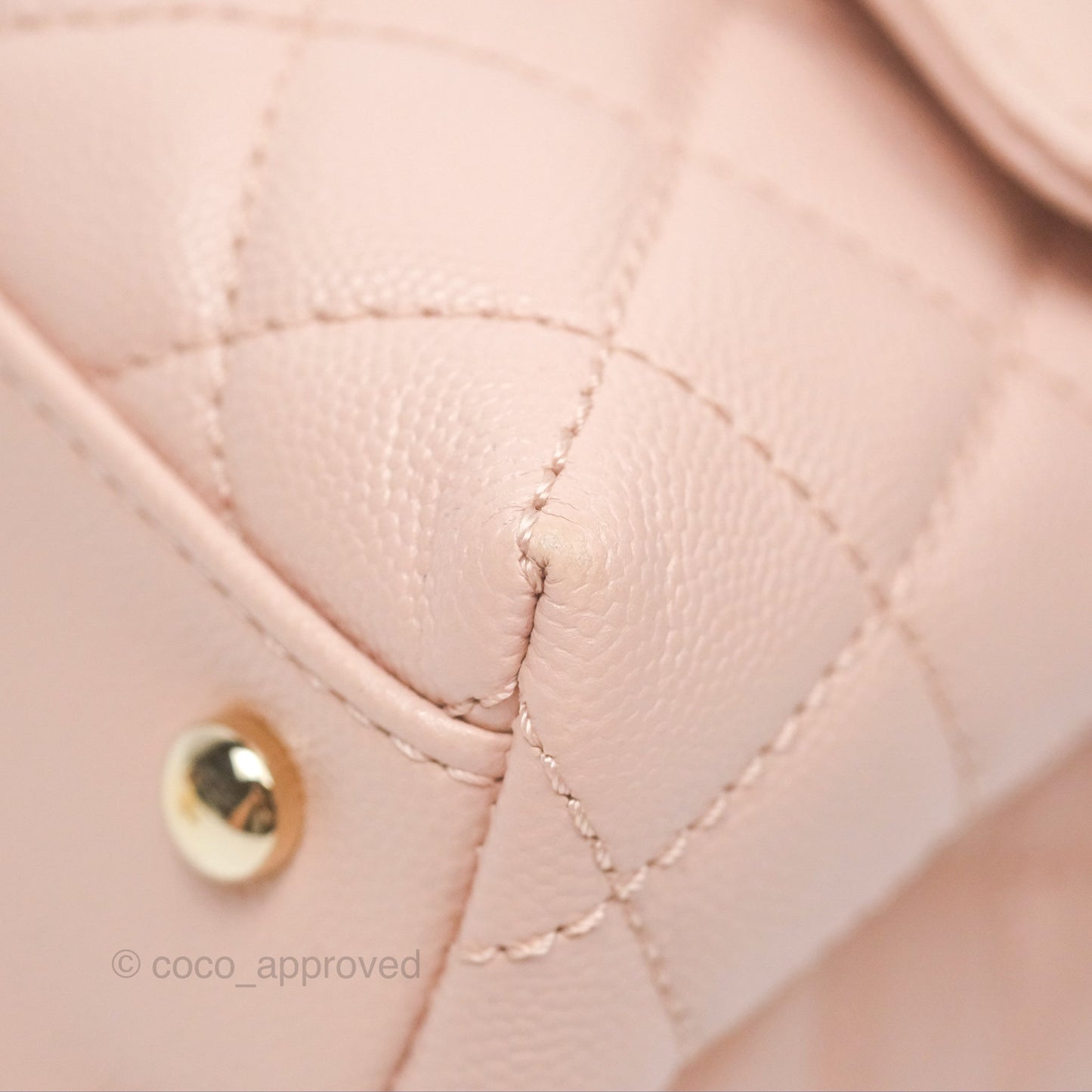 Chanel Small Coco Handle Light Pink Caviar Gold Hardware