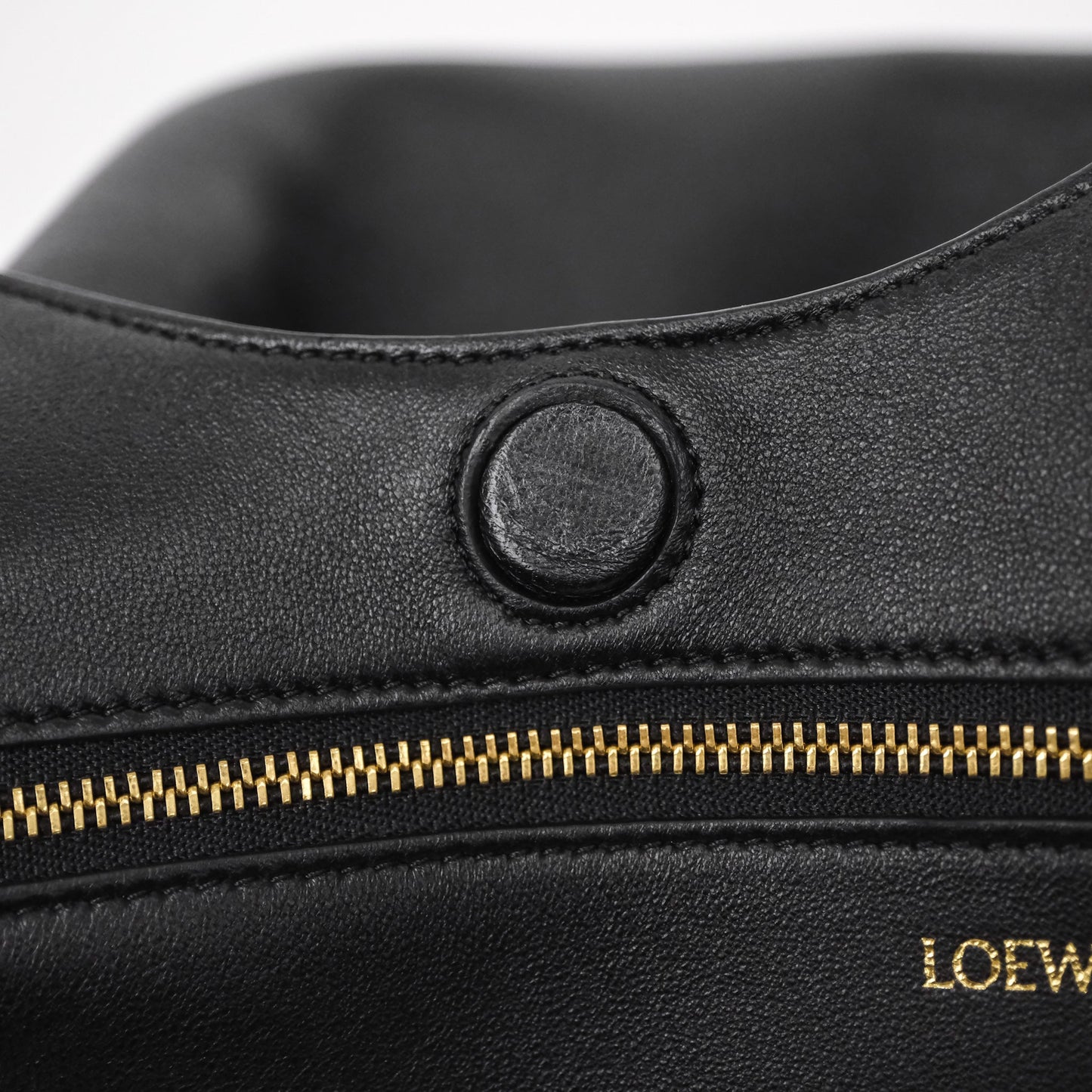 Loewe Small Squeeze Bag in Mellow Nappa Lambskin Black