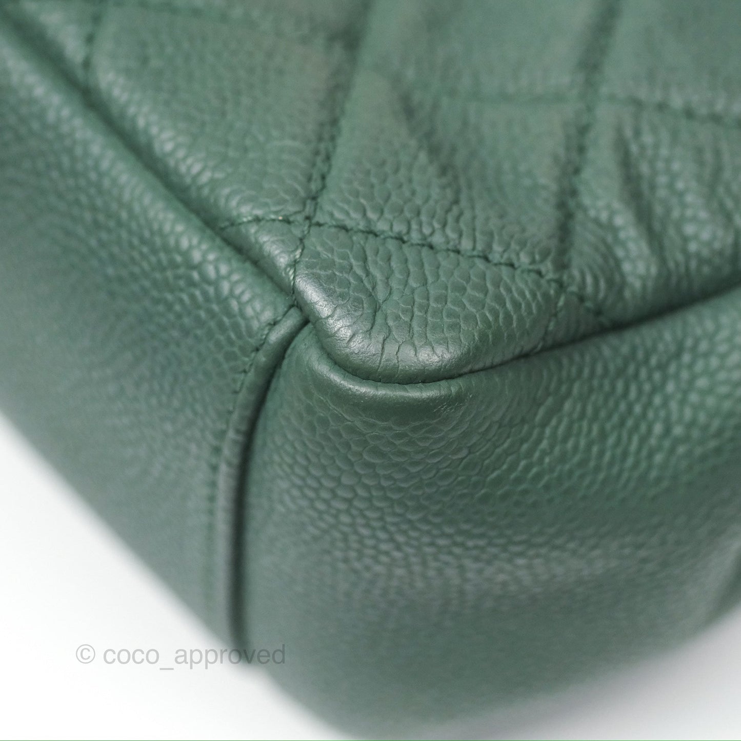 Chanel Globe Trotter Flap Bag Dark Green Caviar Aged Gold Hardware