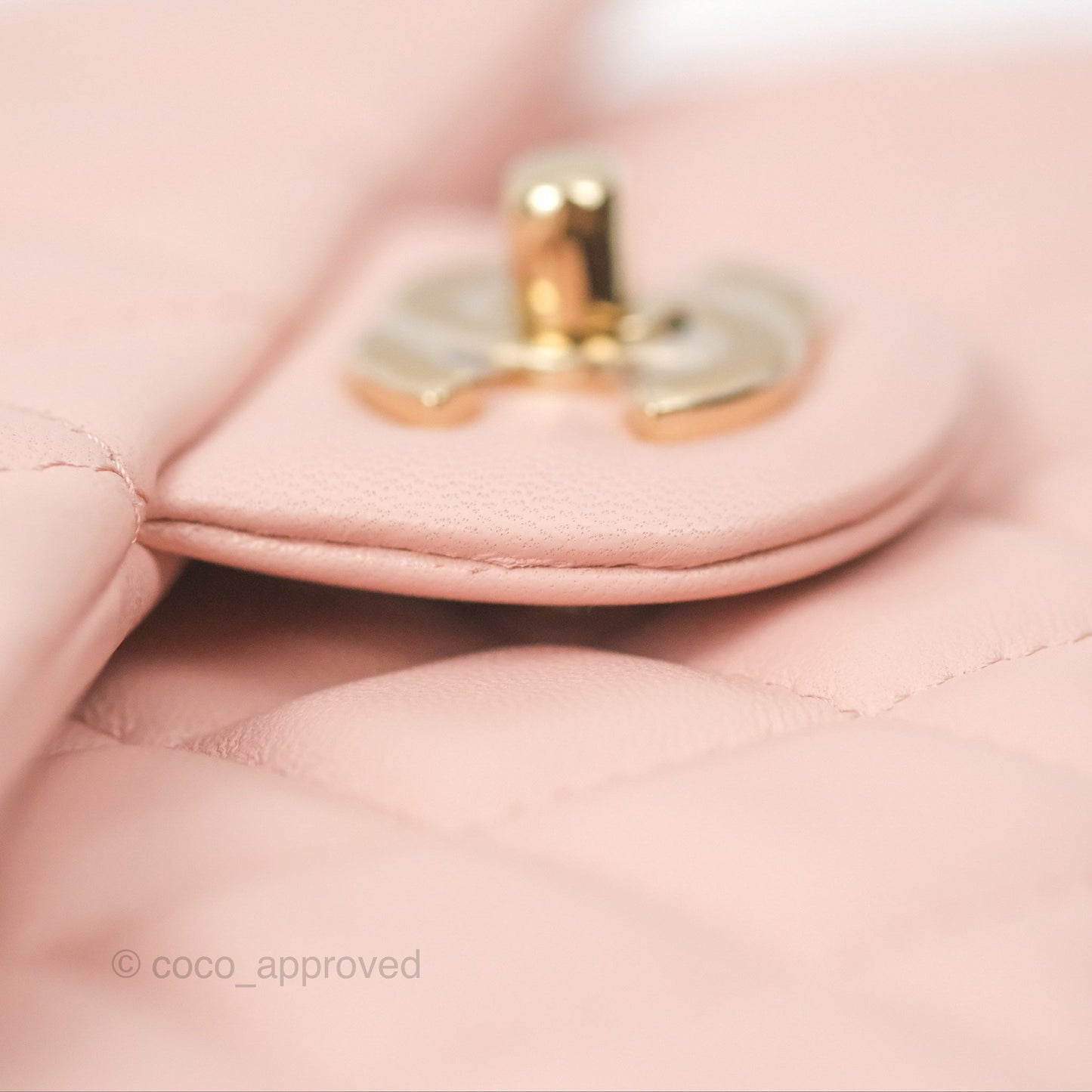 Chanel Quilted Mini Rectangular Flap Pink Lambskin Gold Hardware